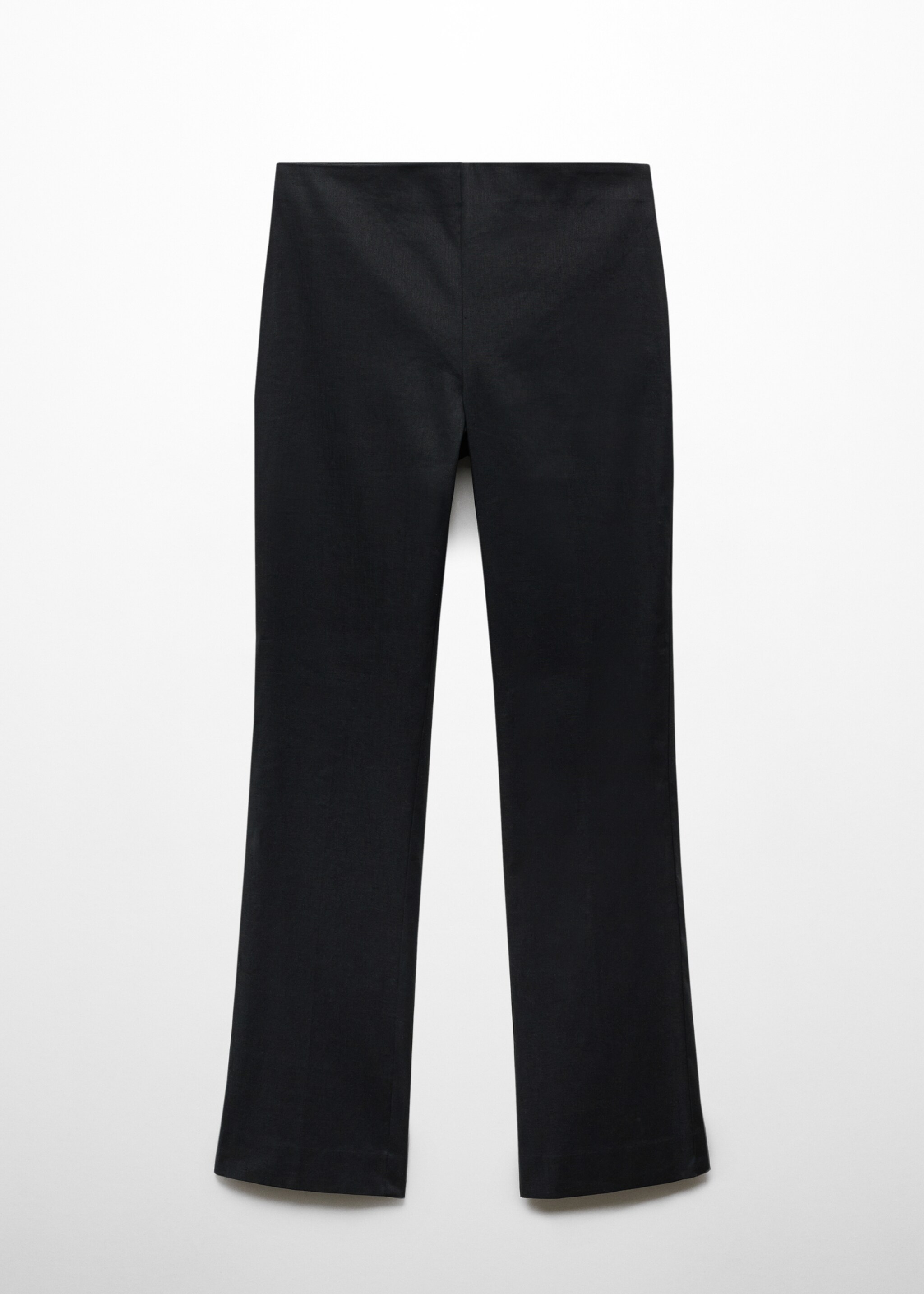 Linen flared trousers - Article without model, Black. Ref: 67037125-00.