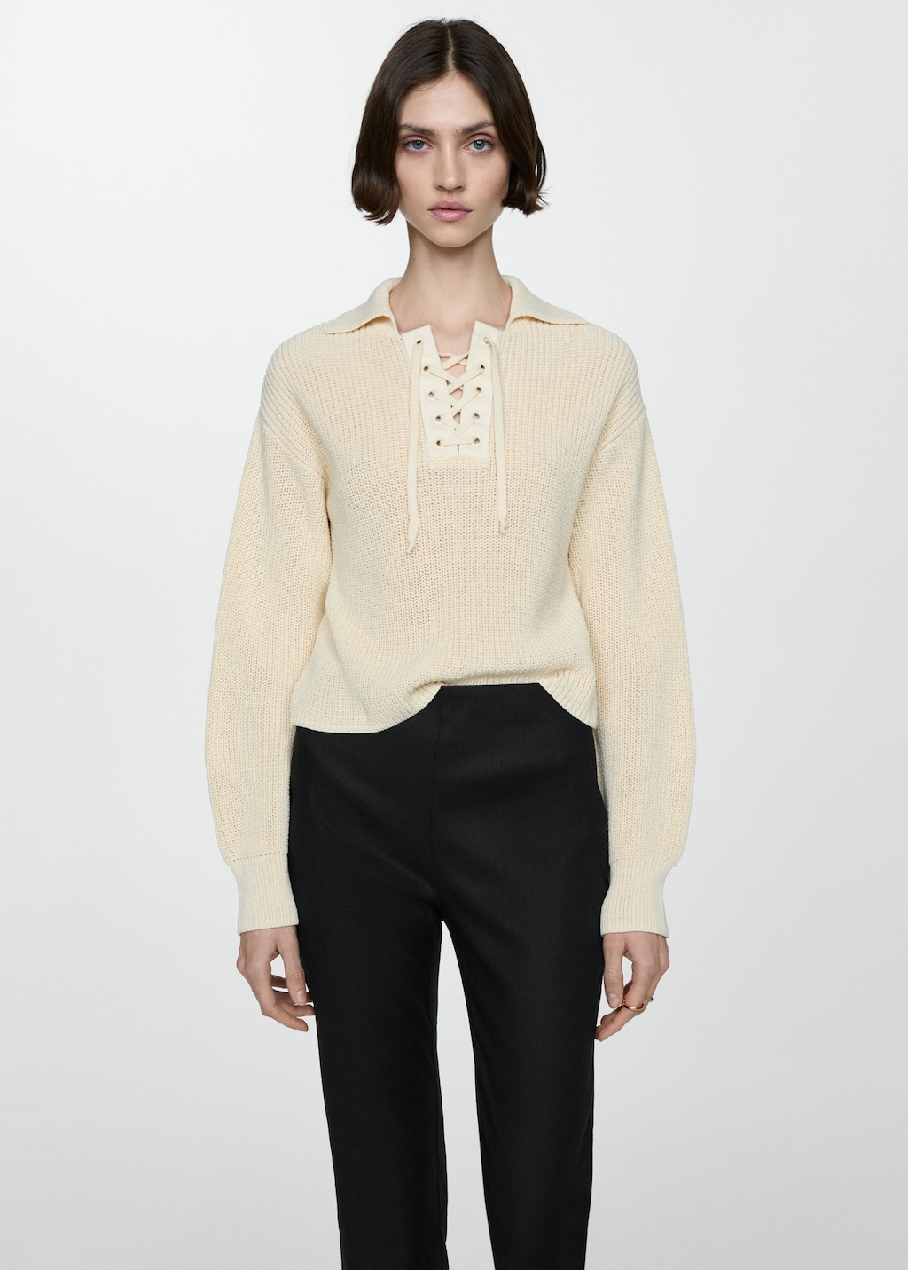 Mango Linen flared pants thumbnail