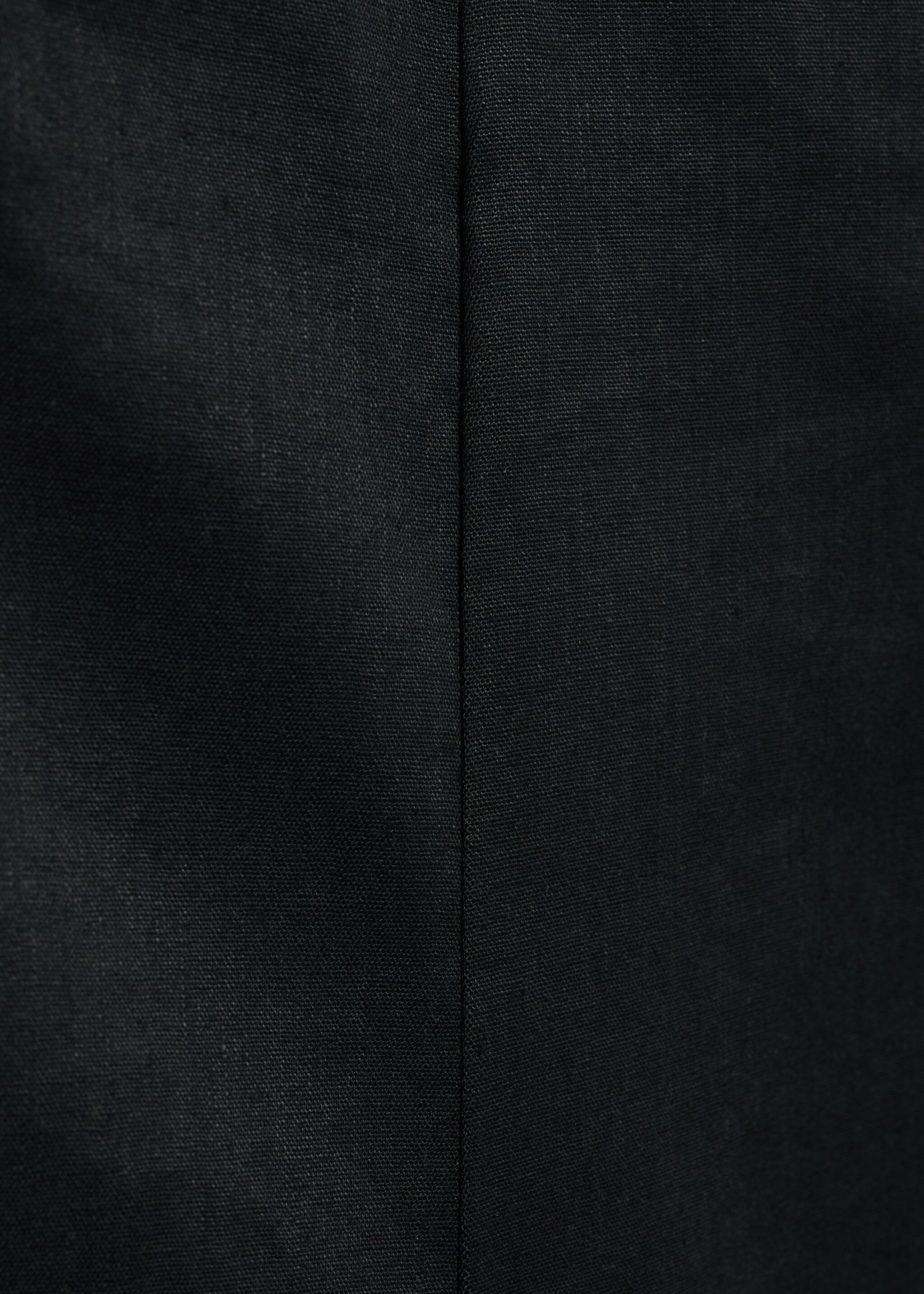 Linen flared trousers - Details of the article 8, Black. Ref: 67037125-00.