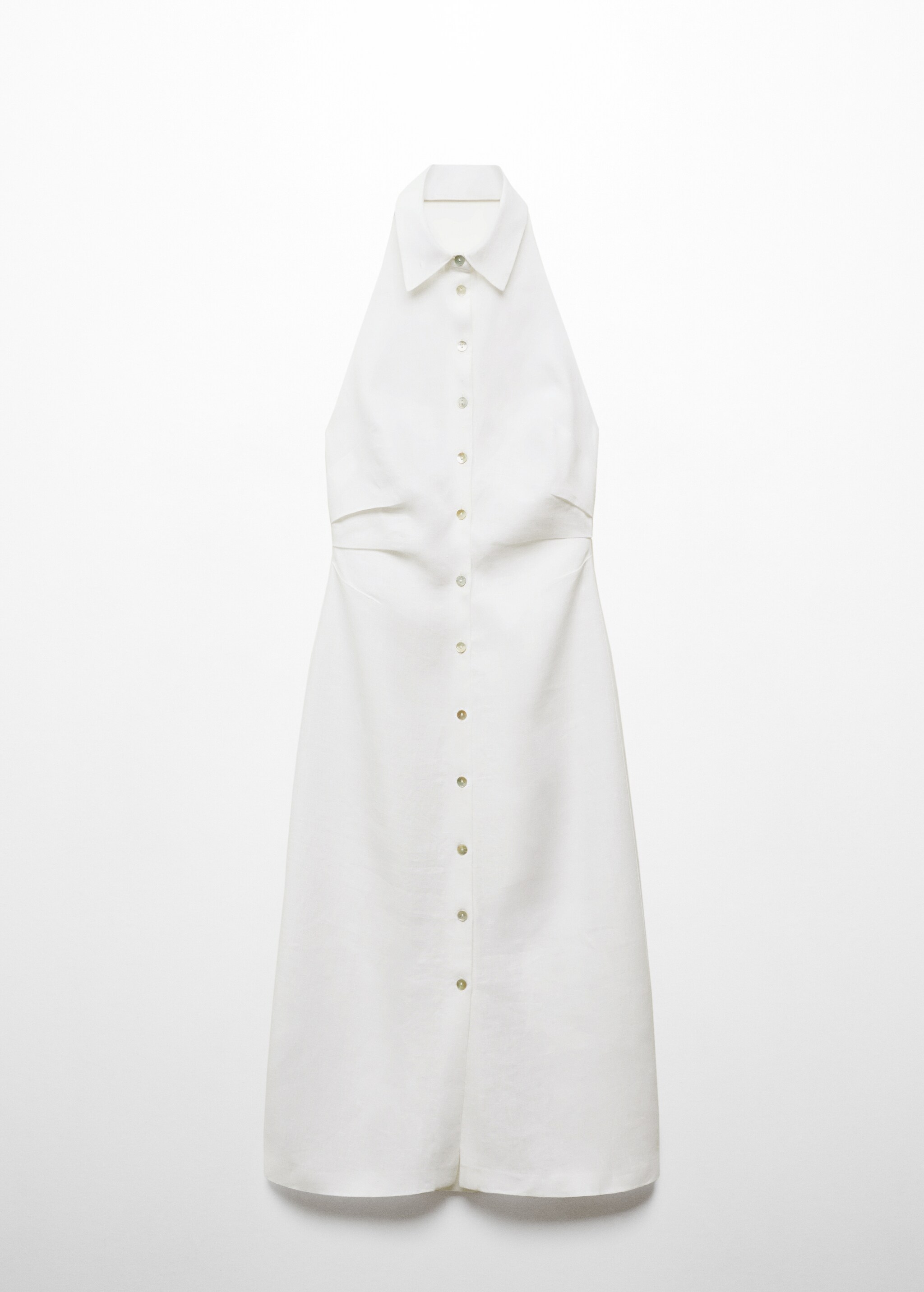 Linen shirt-collar dress - Article without model