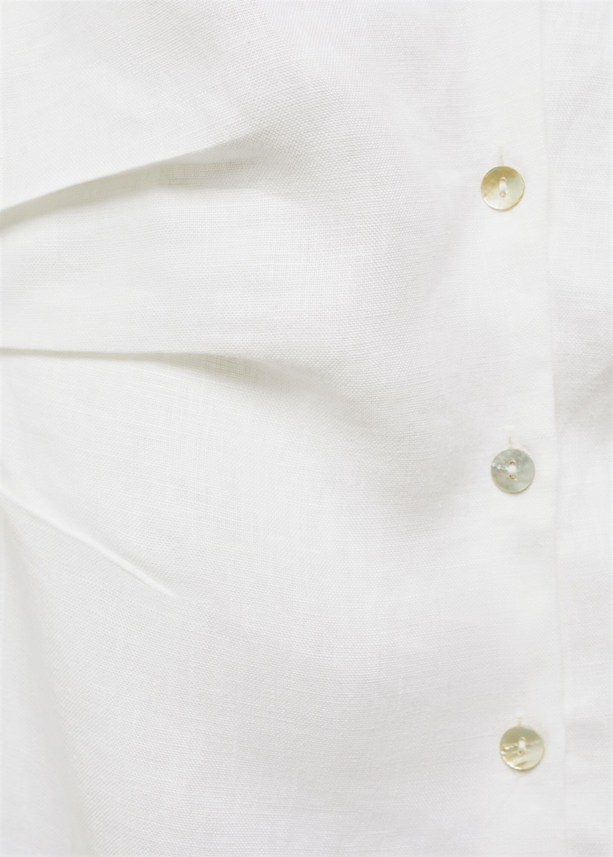 Linen shirt-collar dress - Details of the article 8