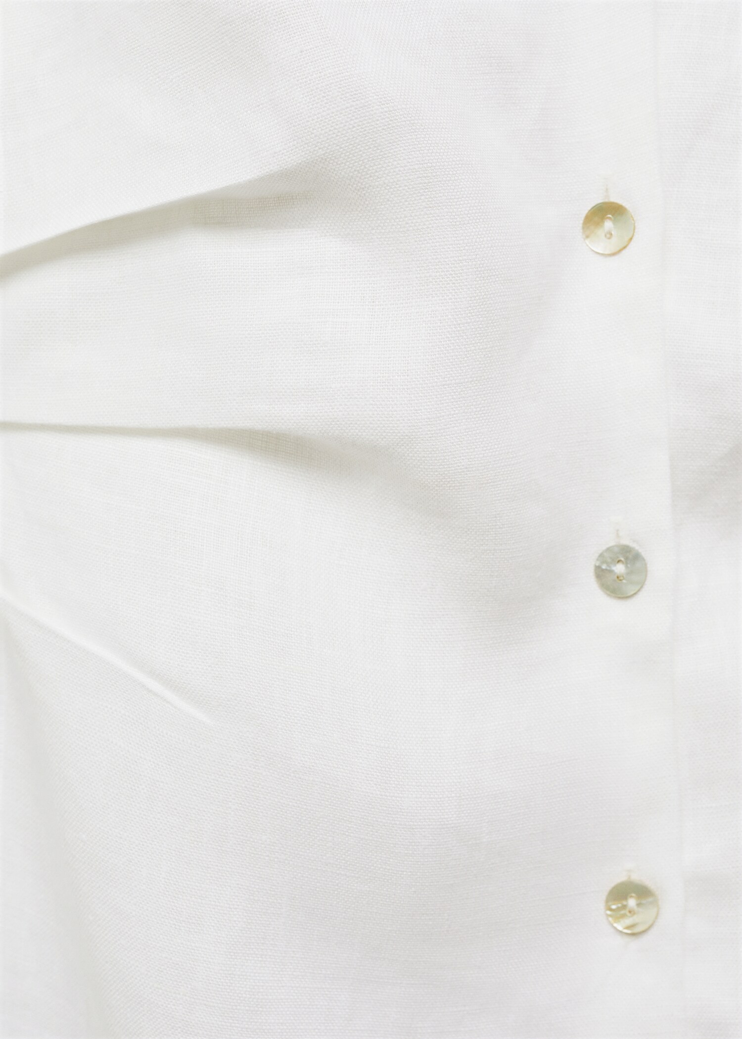 Linen shirt-collar dress - Details of the article 8