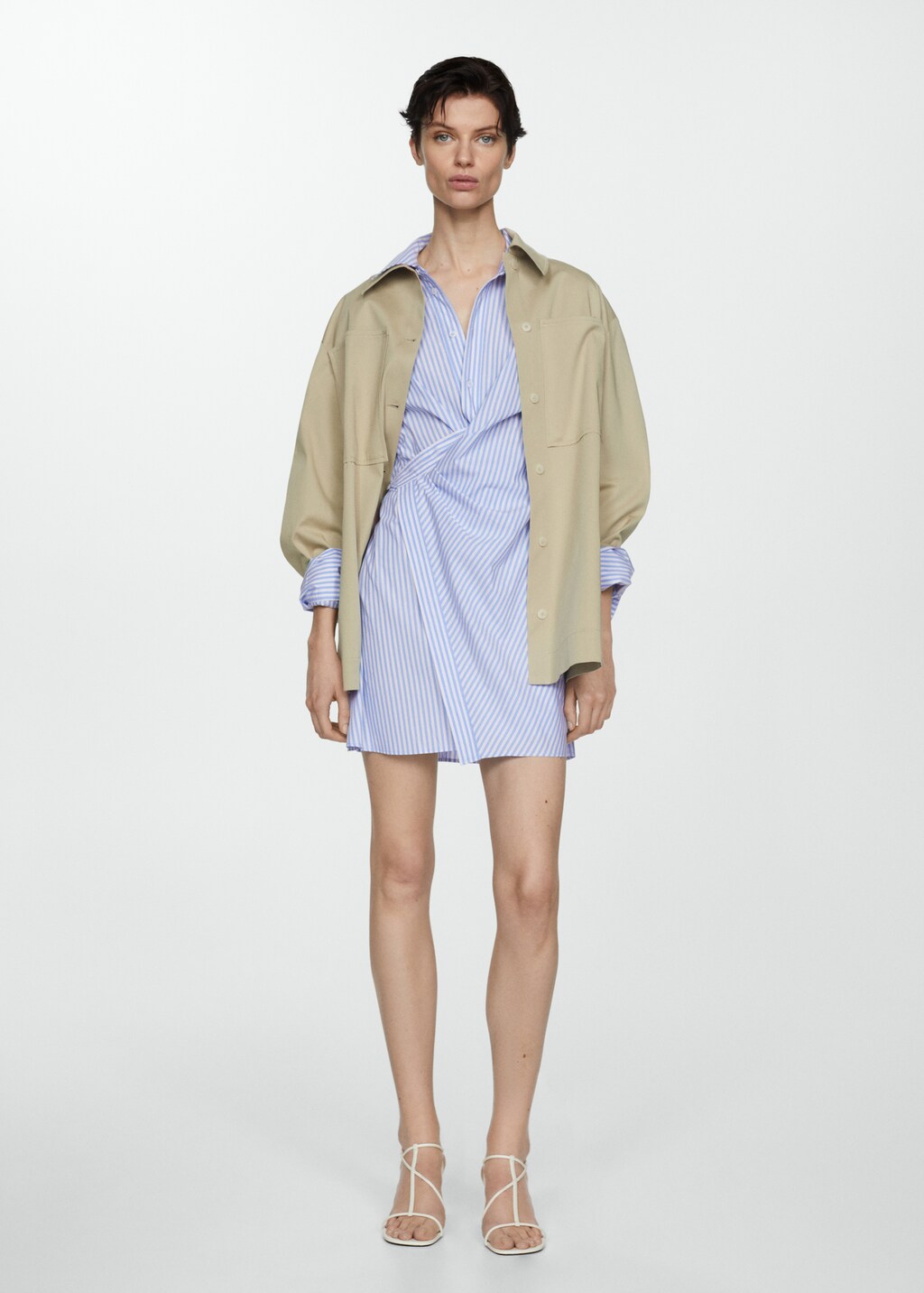 【Herlipto】Papillon Stripe Shirt Dress Papillon Stripe Shirt Dress（ワンピース）｜Her lip to（ハー