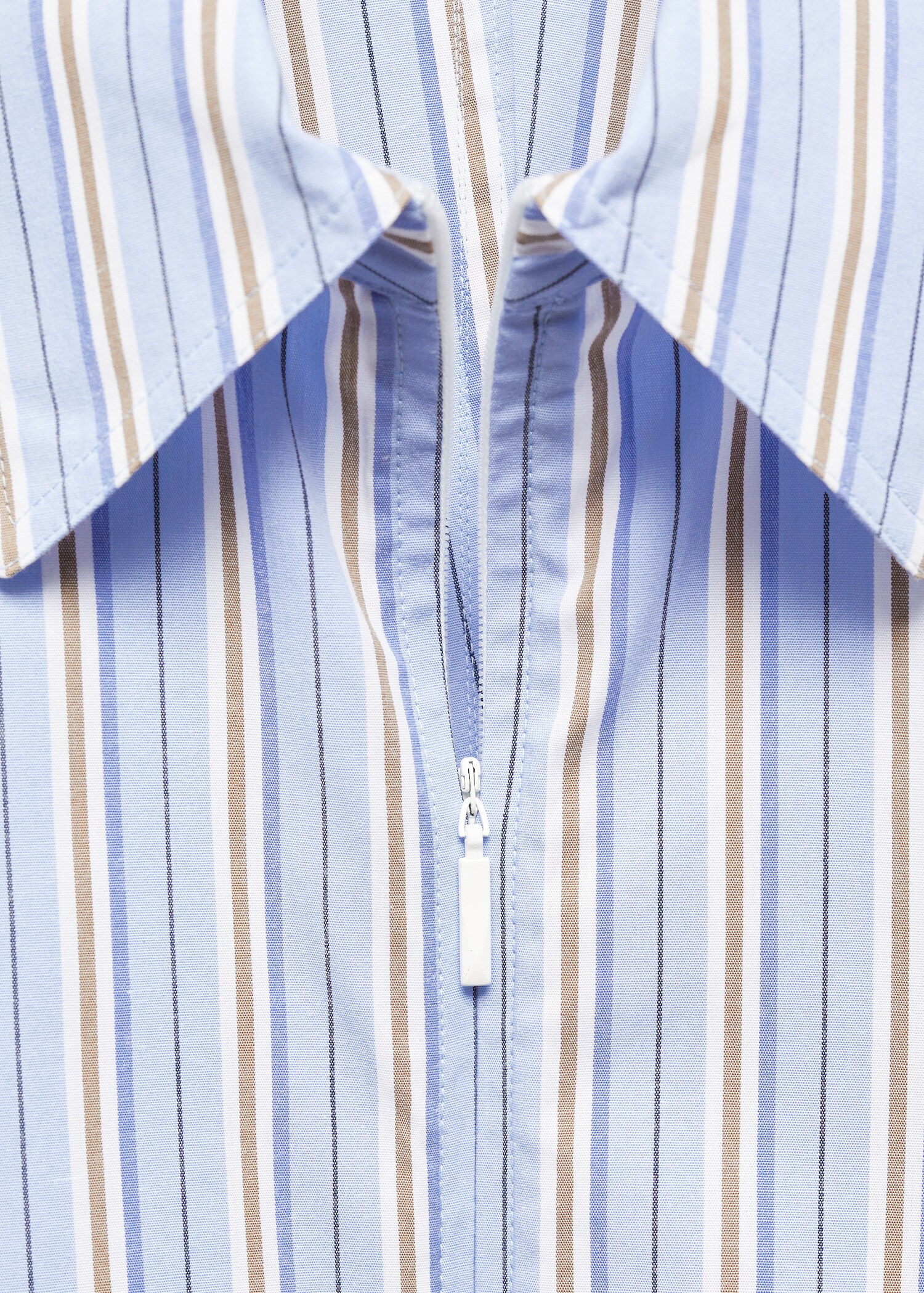 Striped shirt dress with zip - Details of the article 8
