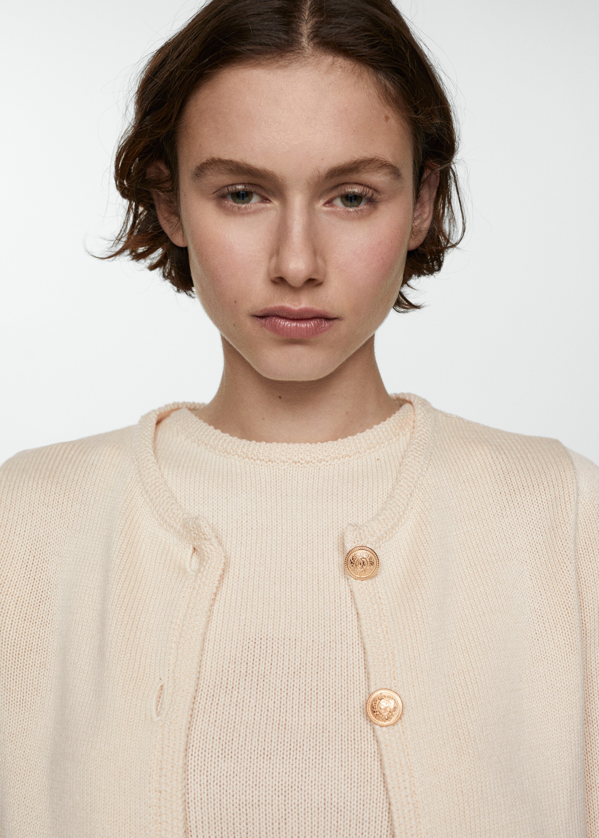 Cotton-linen knitted top - Details of the article 2