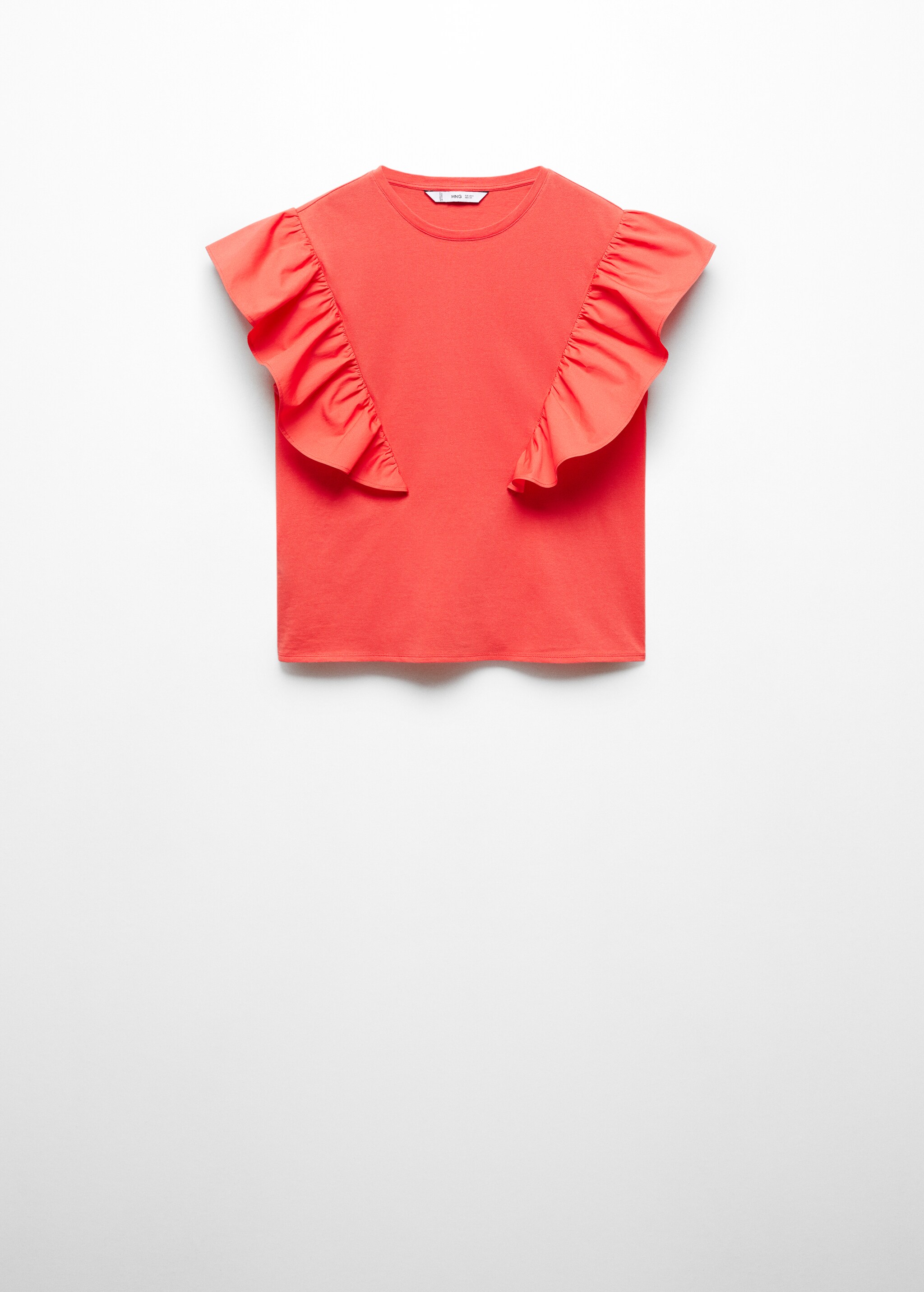 100% cotton t-shirt with ruffles - Article without model