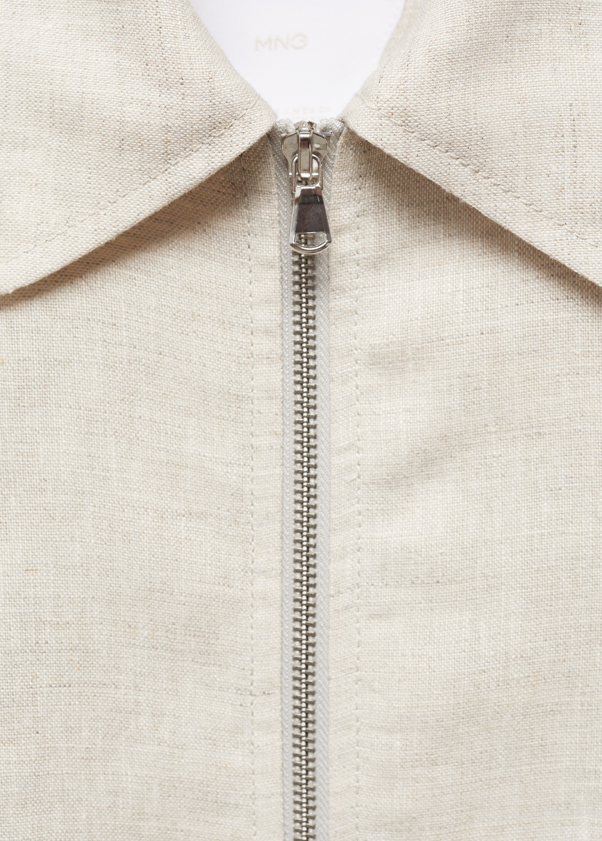 100% linen jacket with zip - Details of the article 8