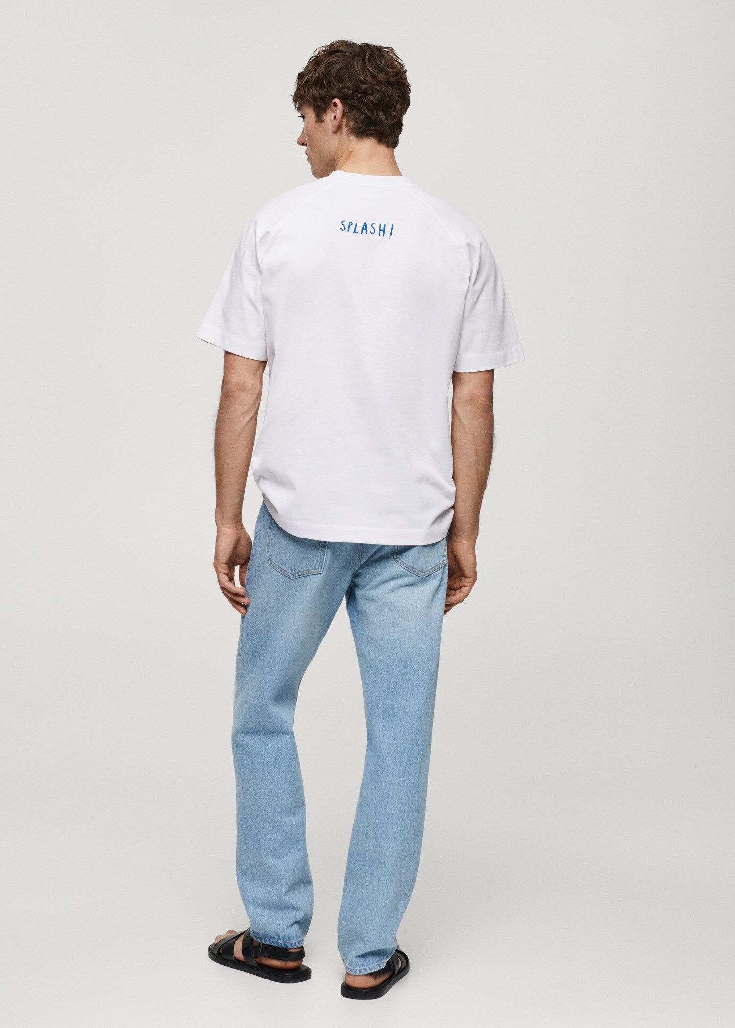 Camiseta algodón estampado dibujo - Reverso del artículo