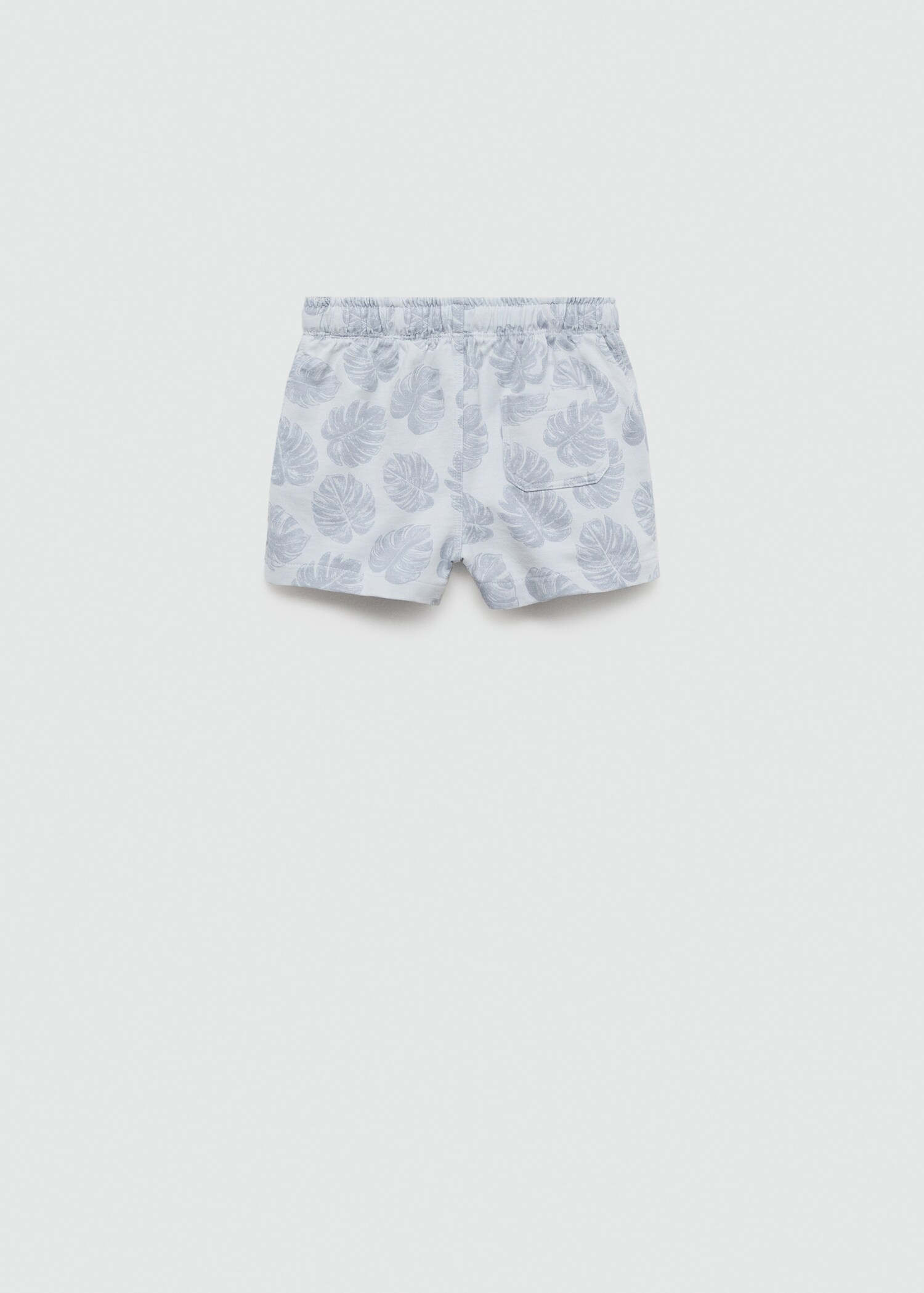 Bermuda-Shorts mit Blättermotiv - Rückseite des Artikels