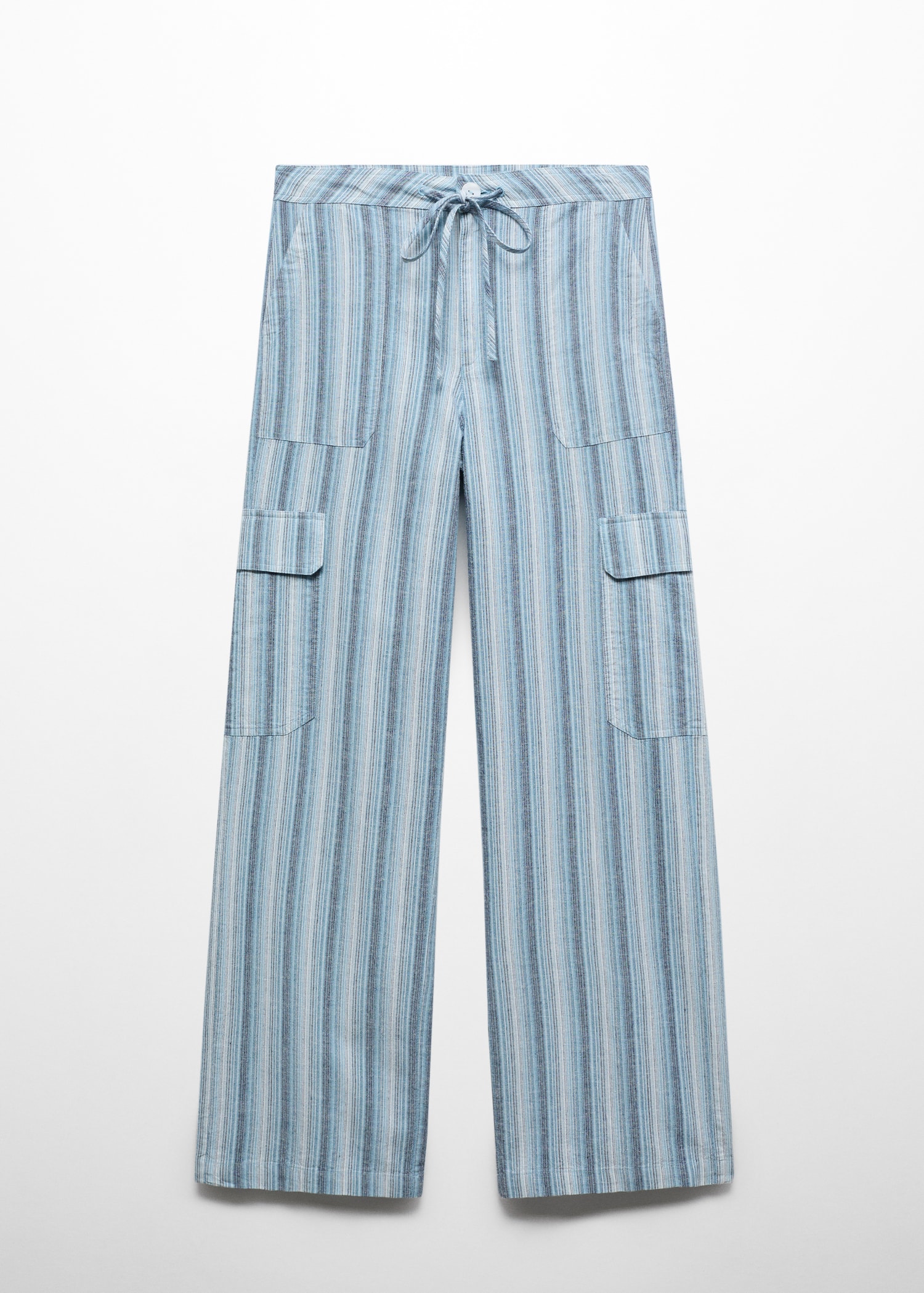 Striped trousers with cargo pockets - Article without model