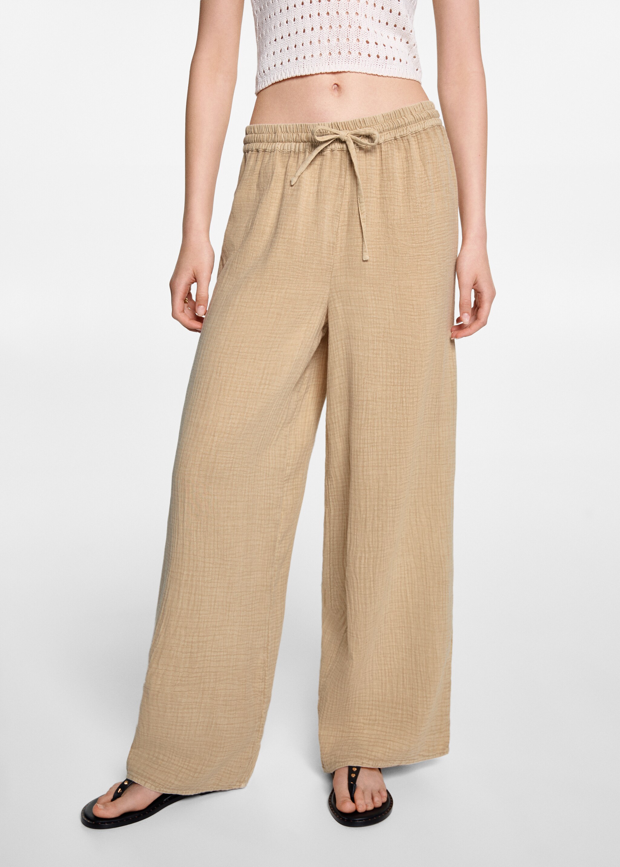 Cotton palazzo trousers - Details of the article 6
