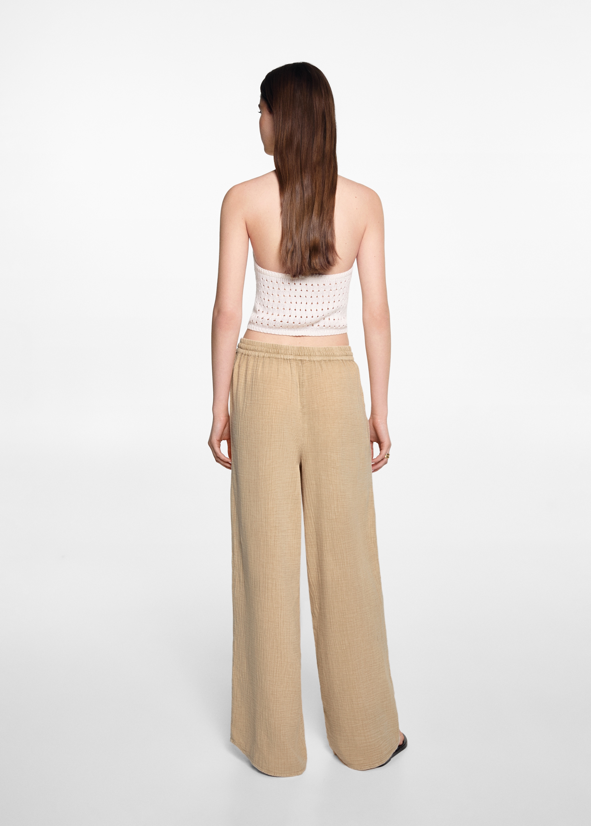 Cotton palazzo trousers - Reverse of the article