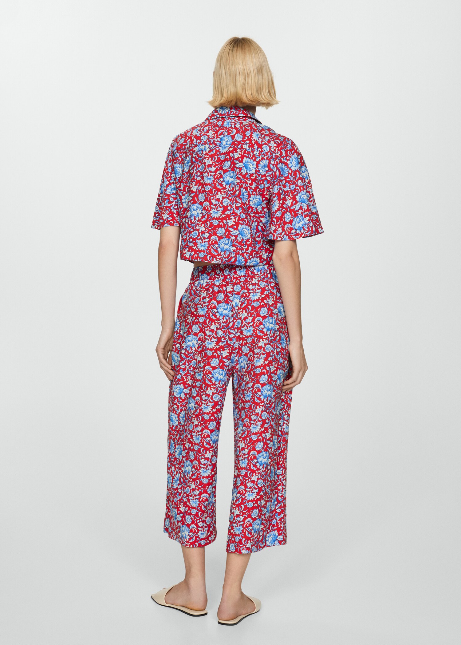 Chemise en imprimé fleuri nœud - Verso de l’article