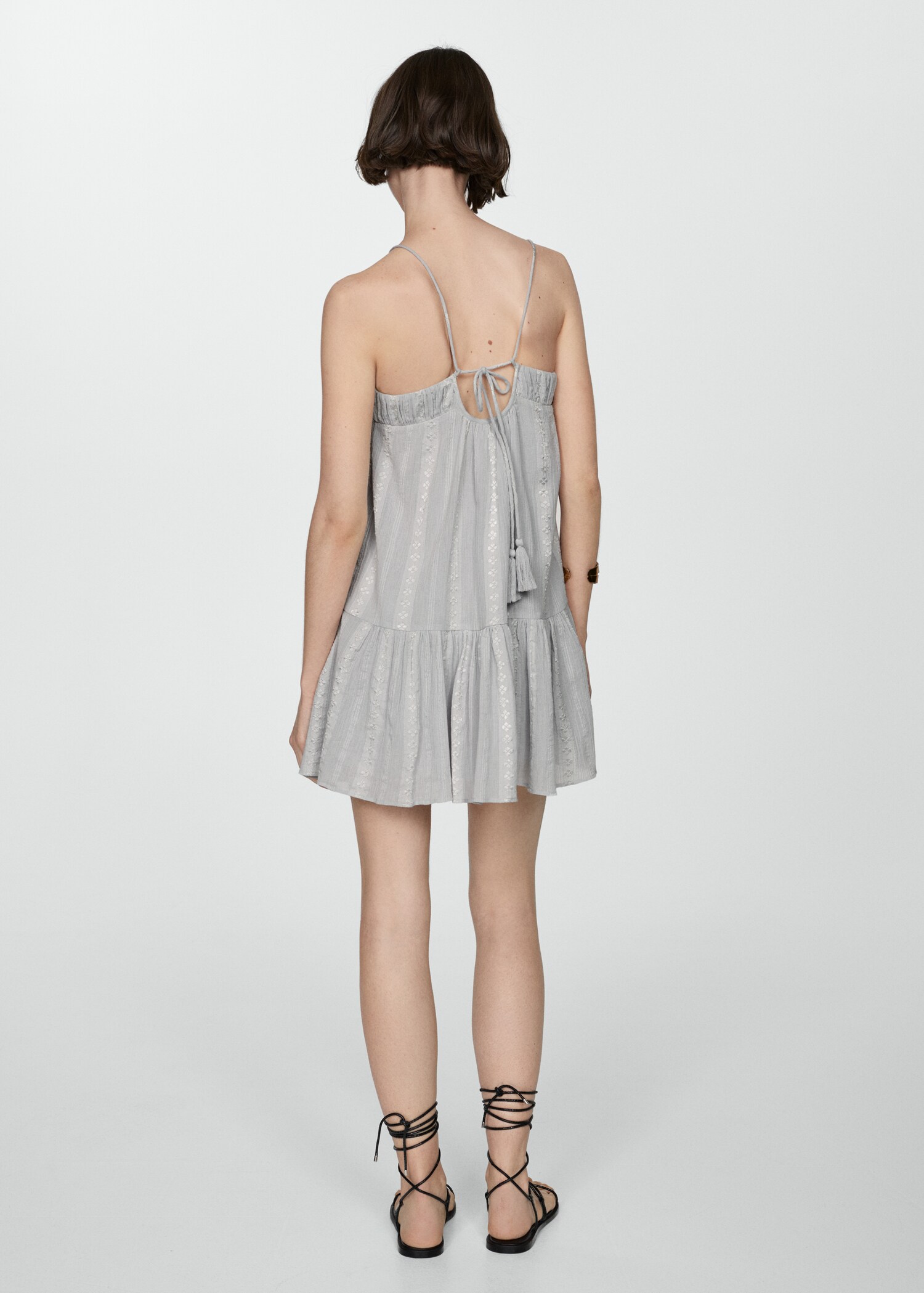 Robe brodée détail pompons - Verso de l’article