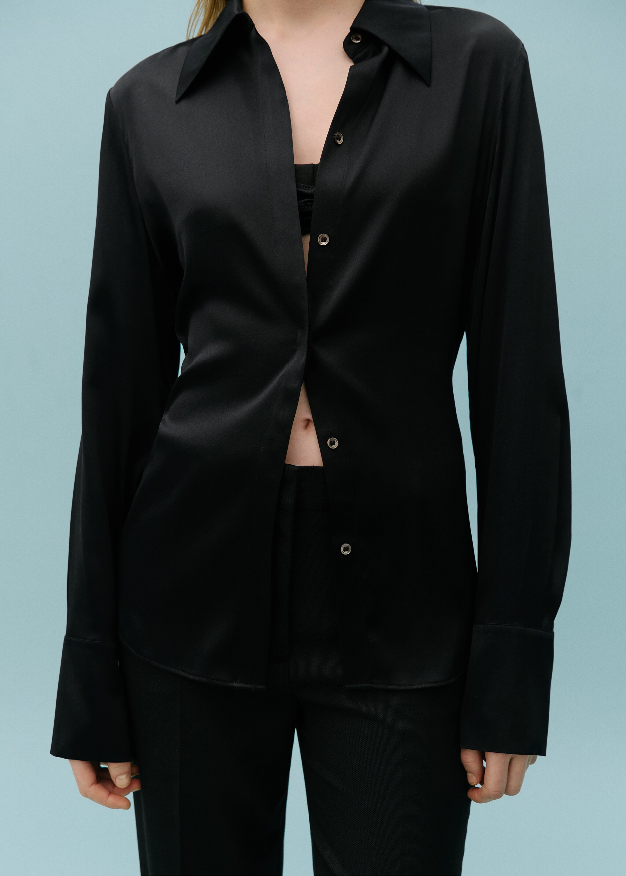 Satin silk shirt - Details of the article 6