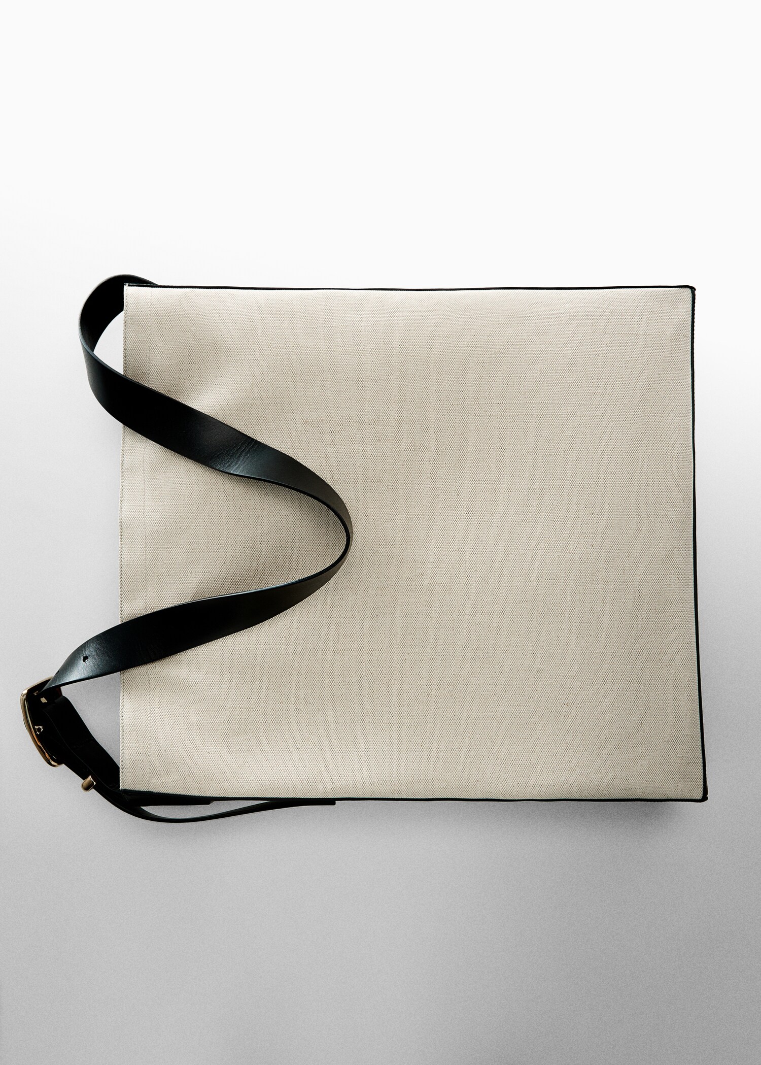 Contrast-leather canvas maxi bag - Details of the article 5
