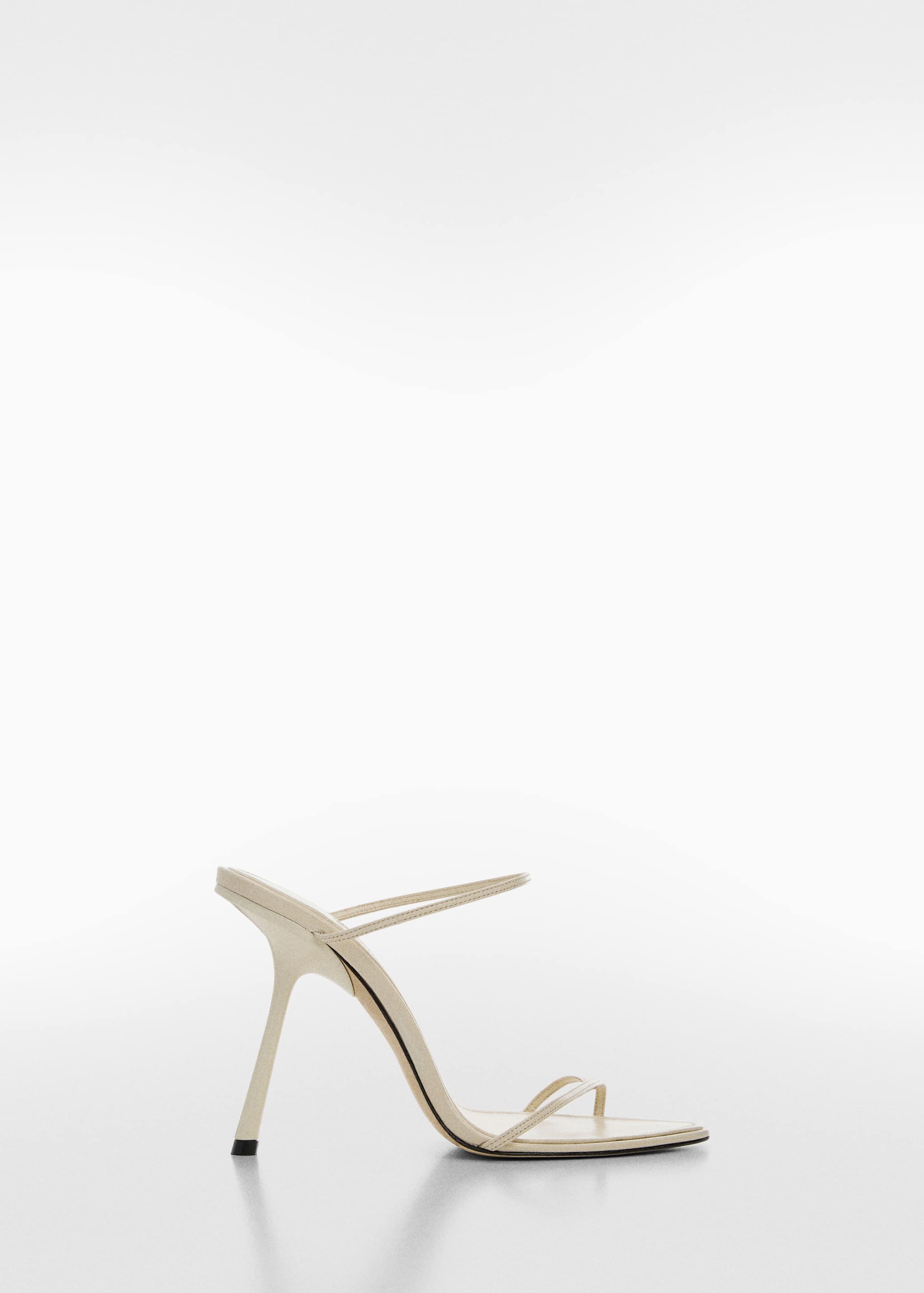 Leather sandal with inclined heel - Article without model