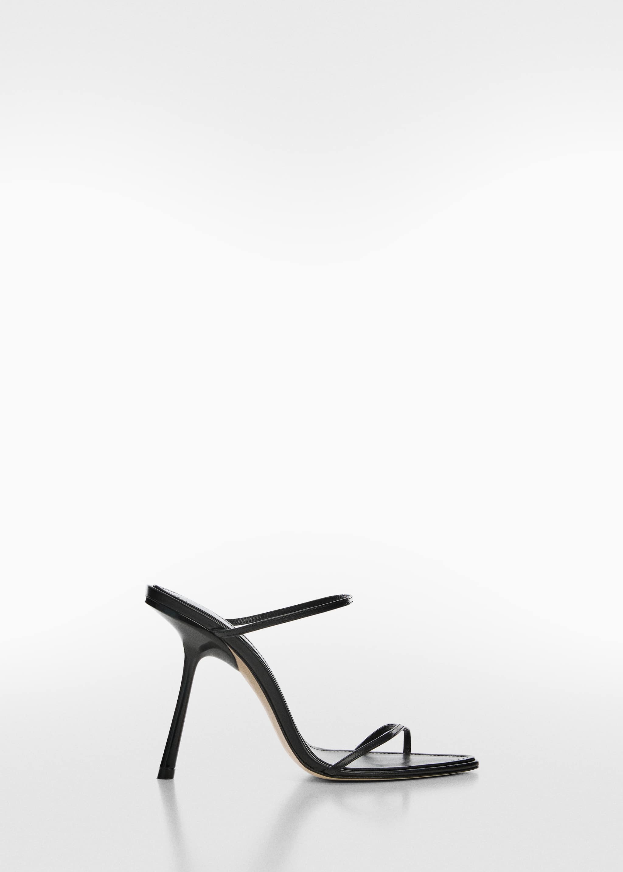 Leather sandal with inclined heel - Article without model