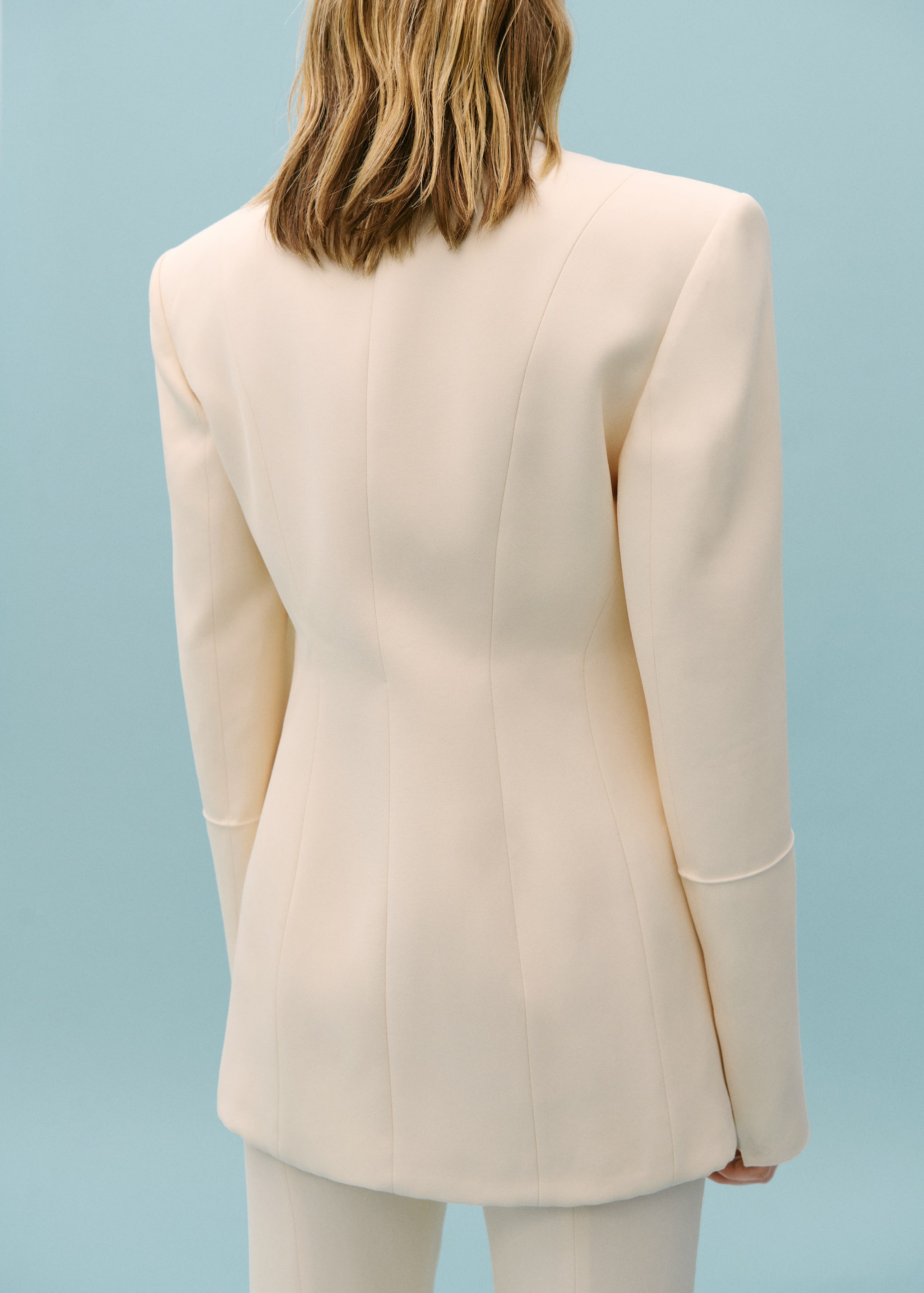 Suit jacket with decorative stitching - Reverse of the article