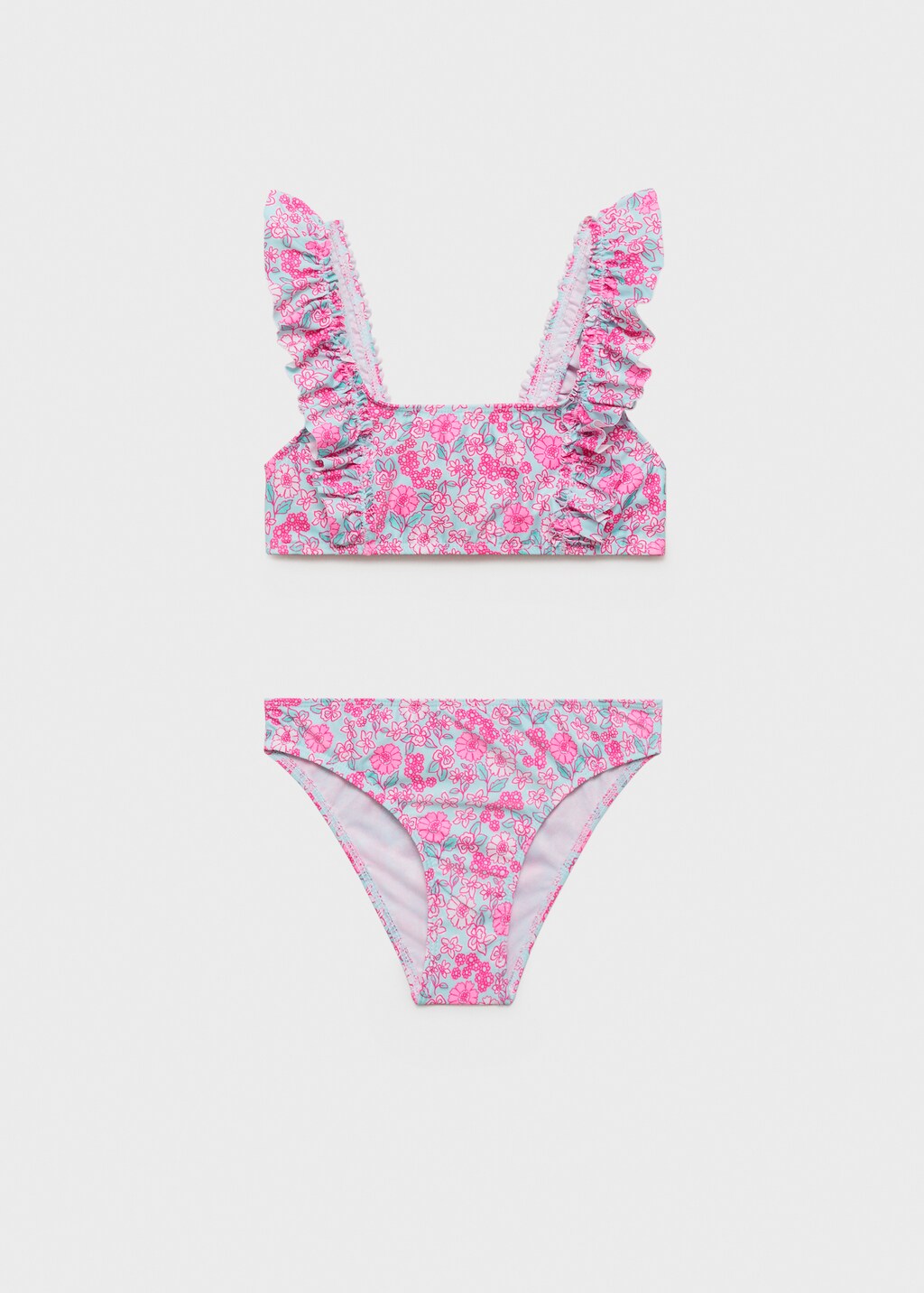 Floral Fuffle Bikini Top Padded - S main image 1