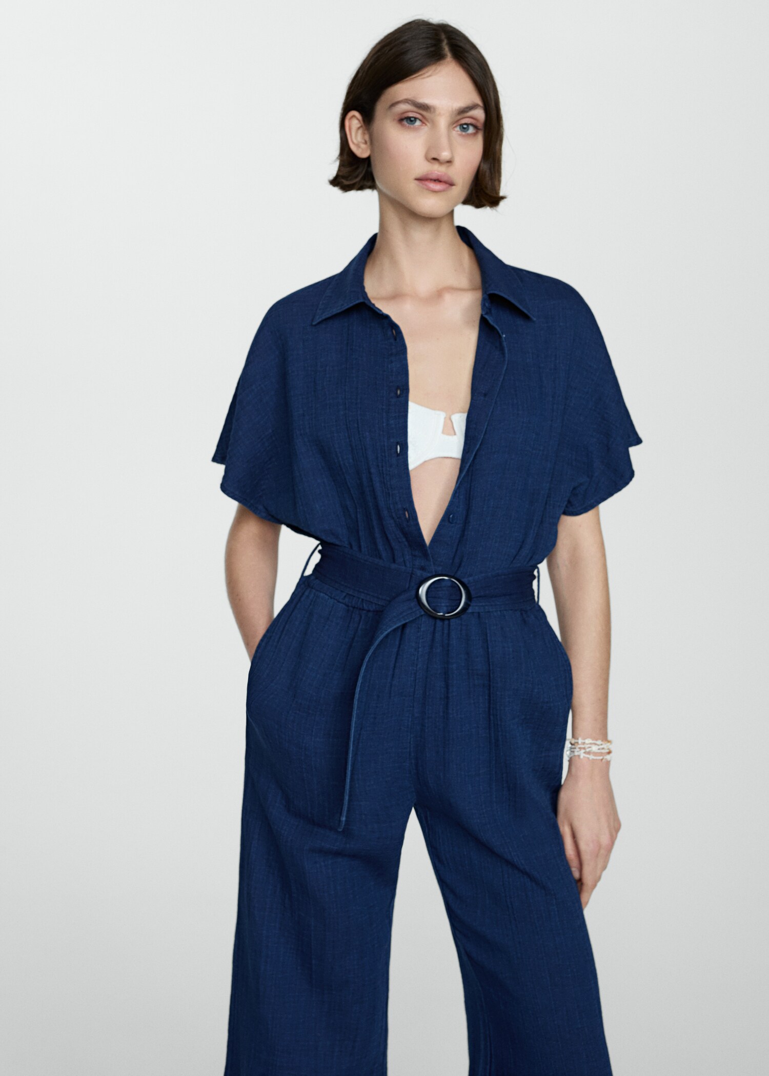 Denim shirt jumpsuit - Medium plane