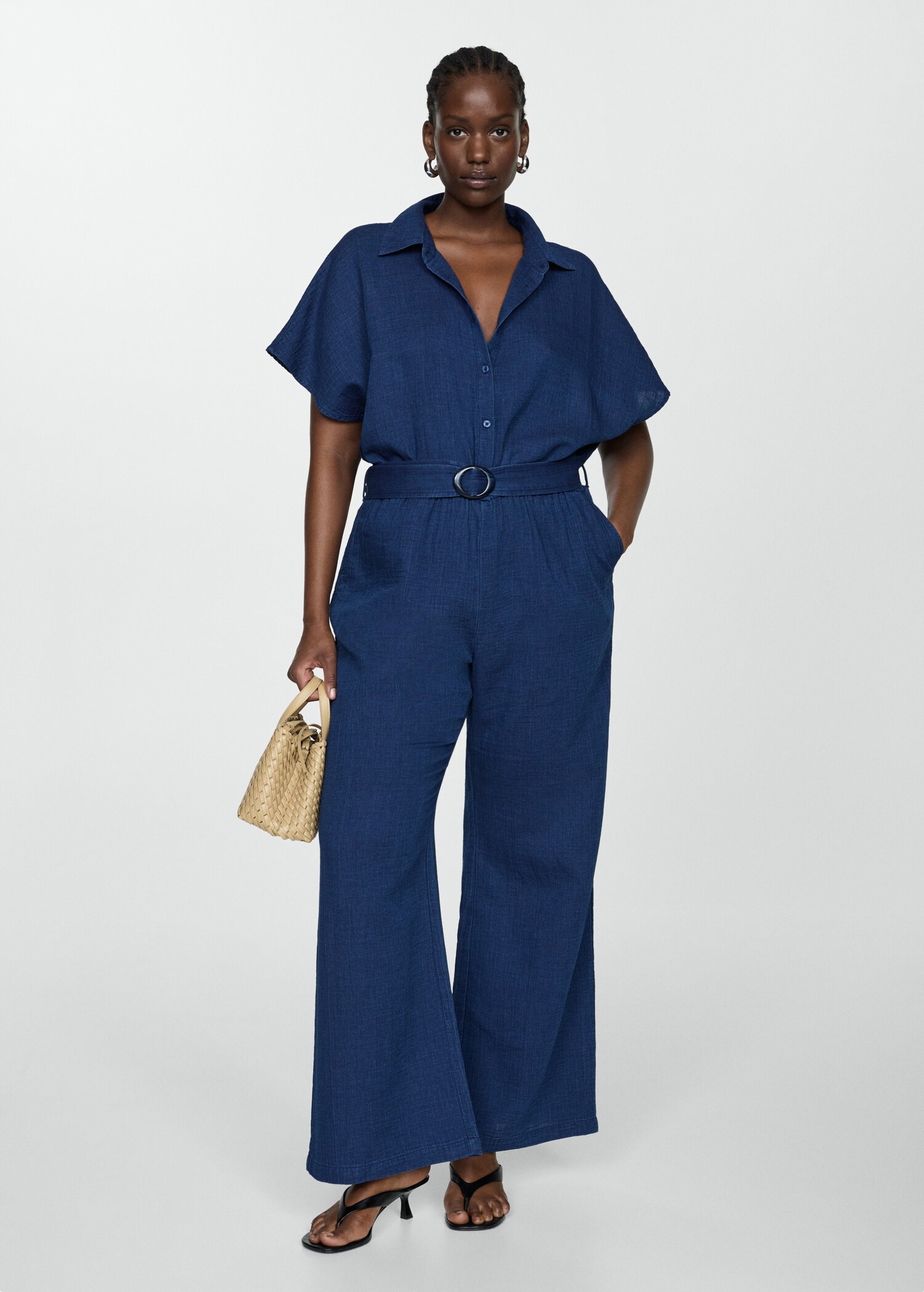 Denim shirt jumpsuit - Details of the article 3