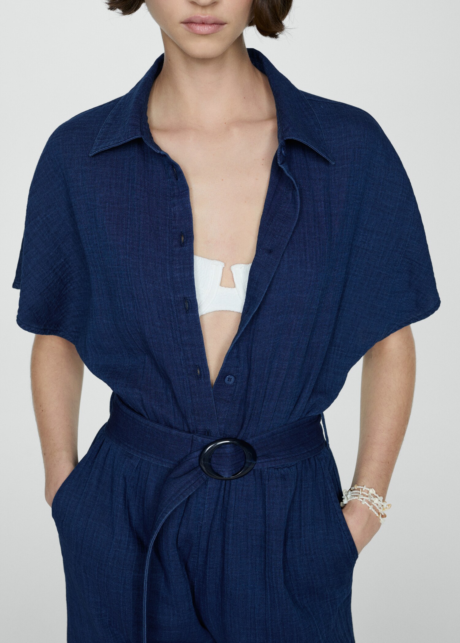 Denim shirt jumpsuit - Details of the article 6