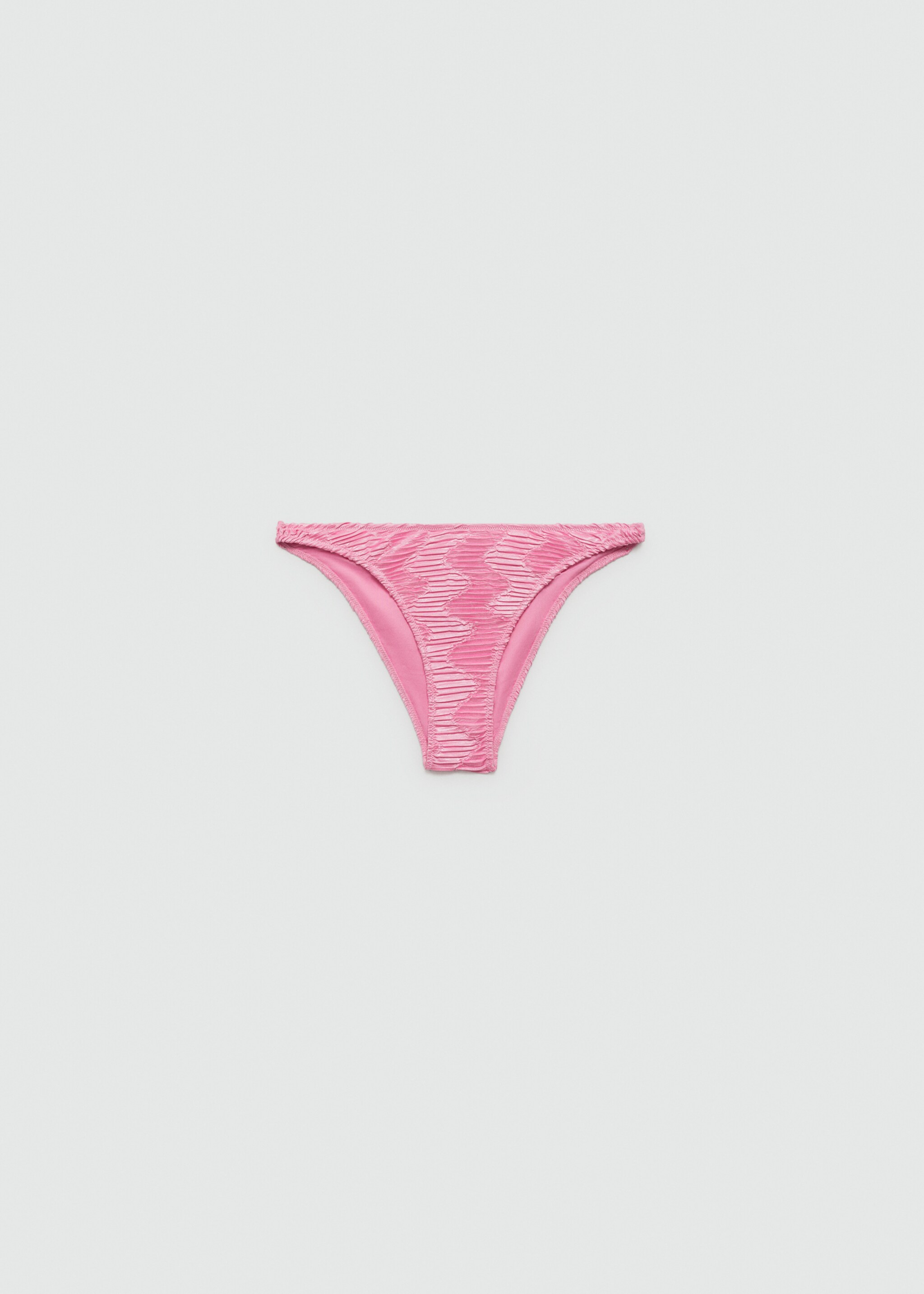 Pleated bikini bottoms - Article without model, Pink. Ref: 67039230-00.