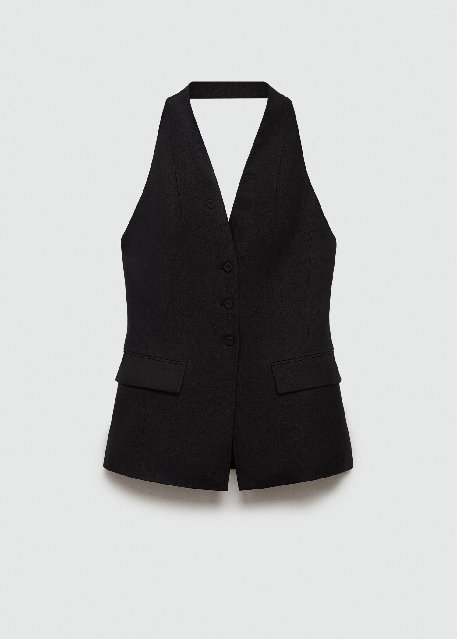 Halter neck linen waistcoat - Article without model