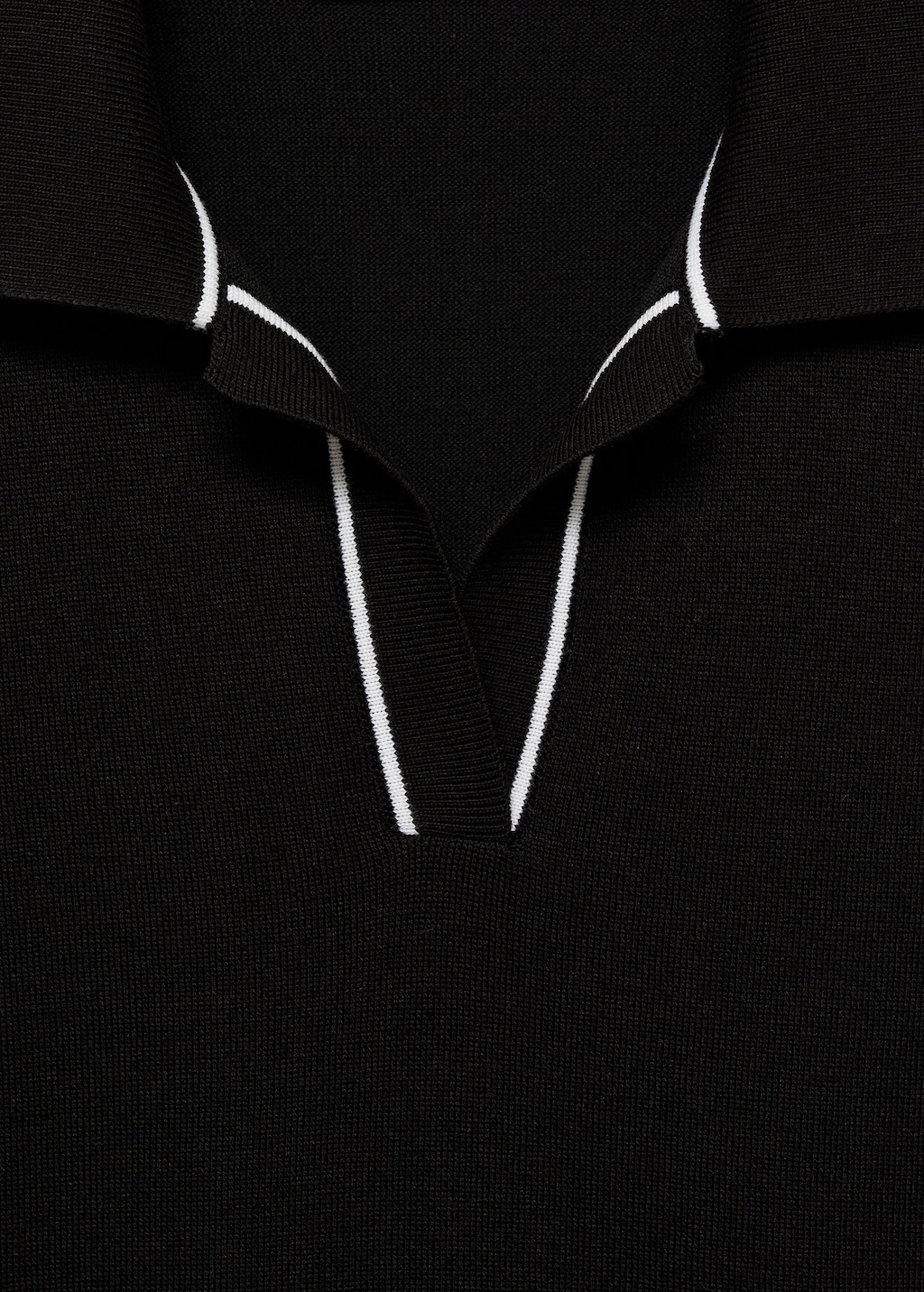 Polo-neck knitted top