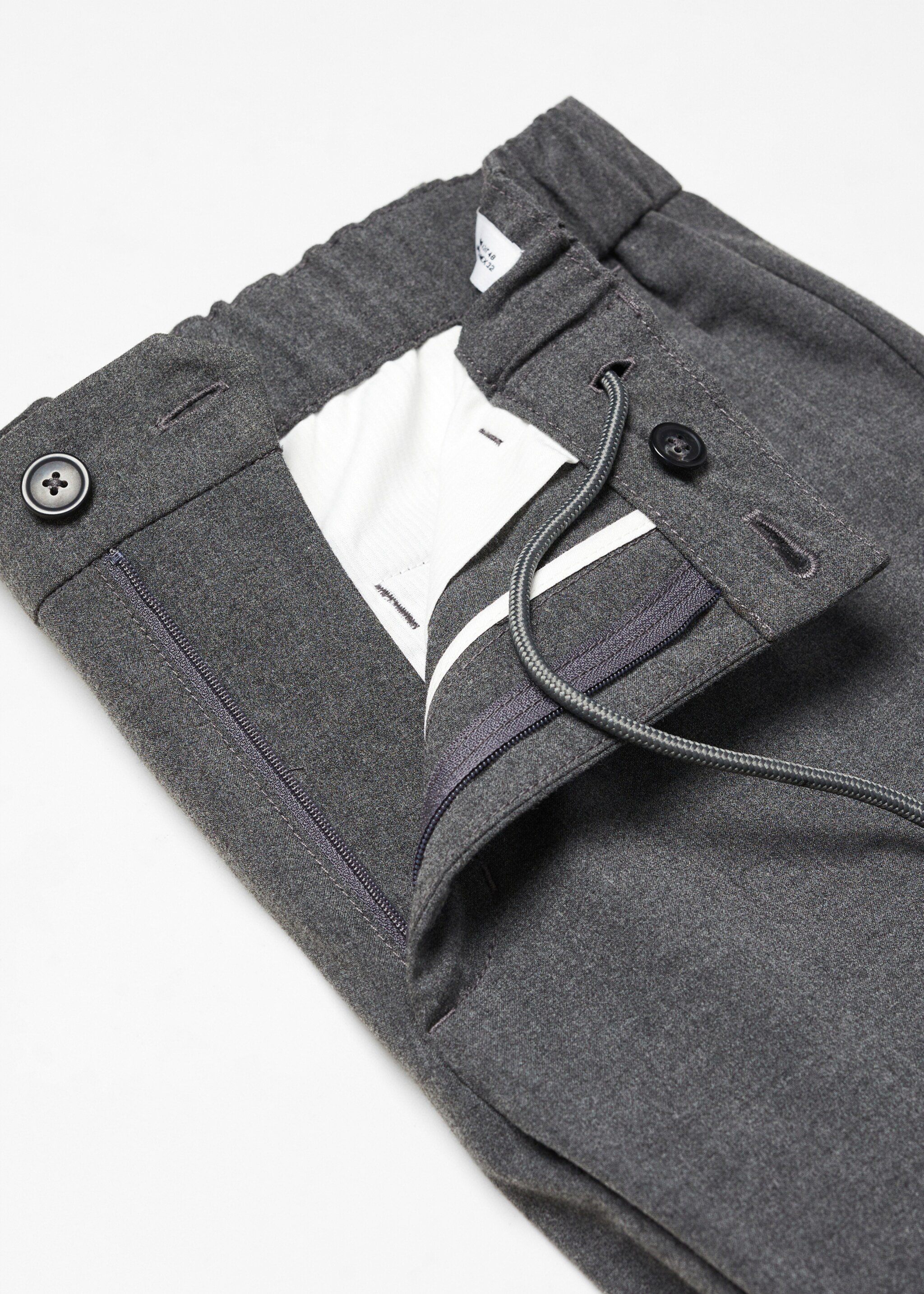 Slim-fit jogger trousers with drawstring - Details of the article 8