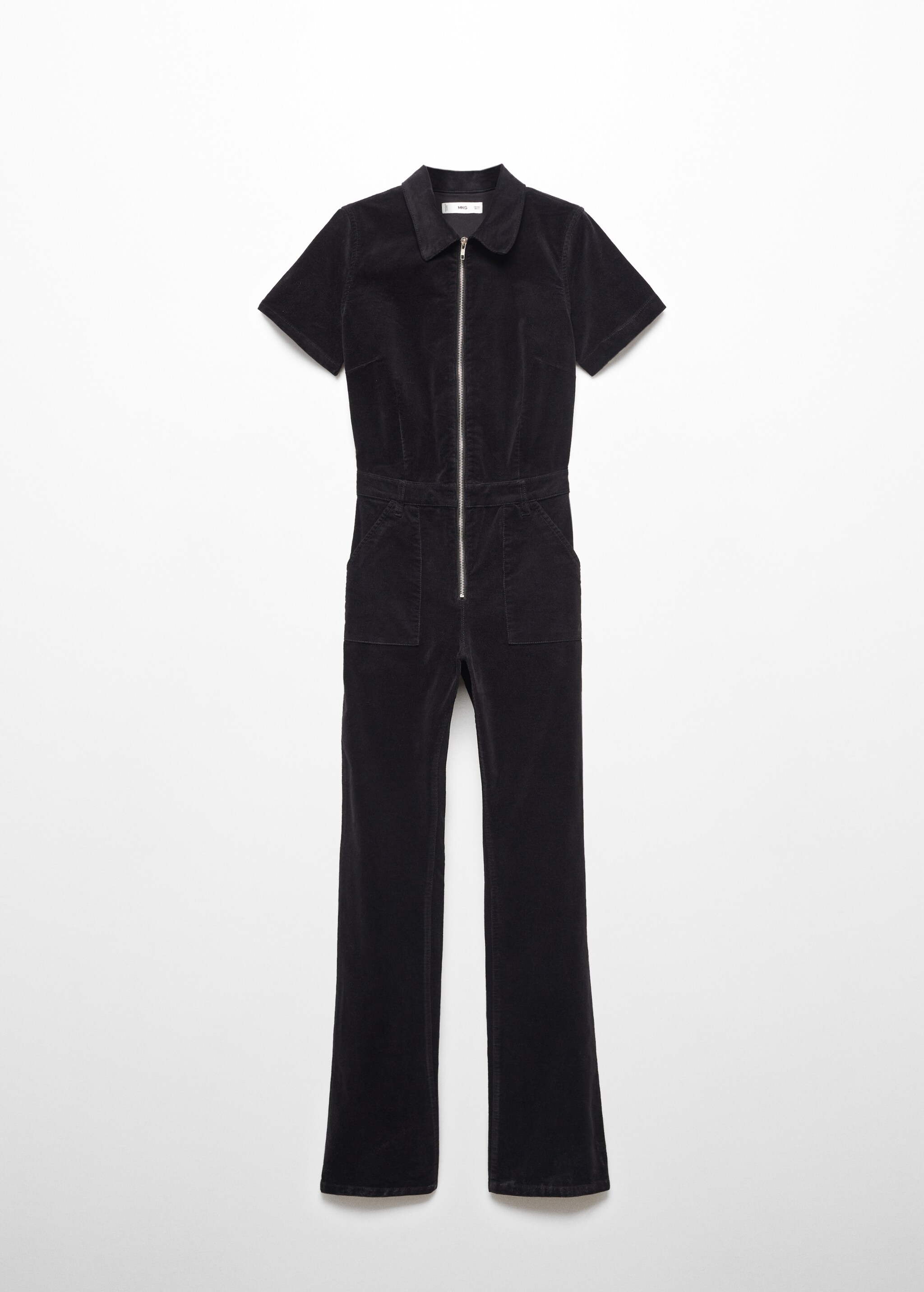 Corduroy jumpsuit with zipper - Article without model