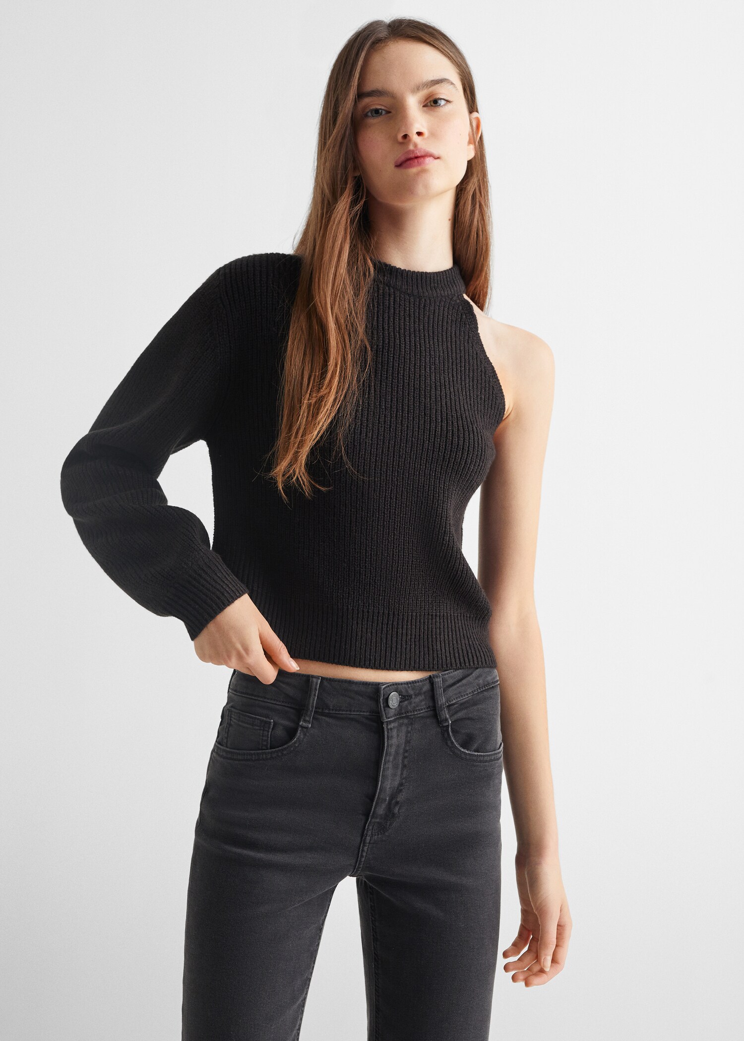 Asymmetric knit sweater - Medium plane