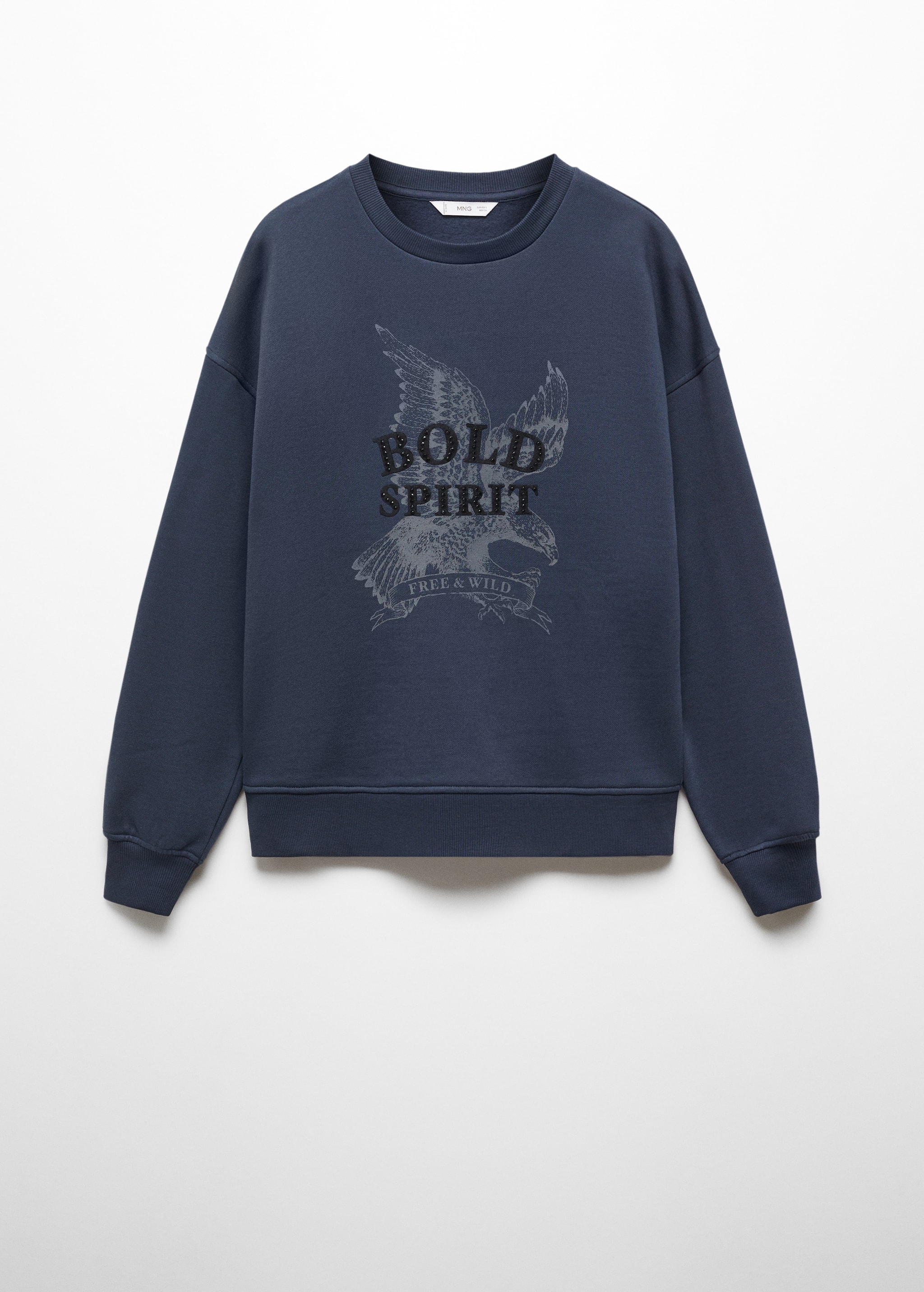Printed message sweatshirt - Article without model