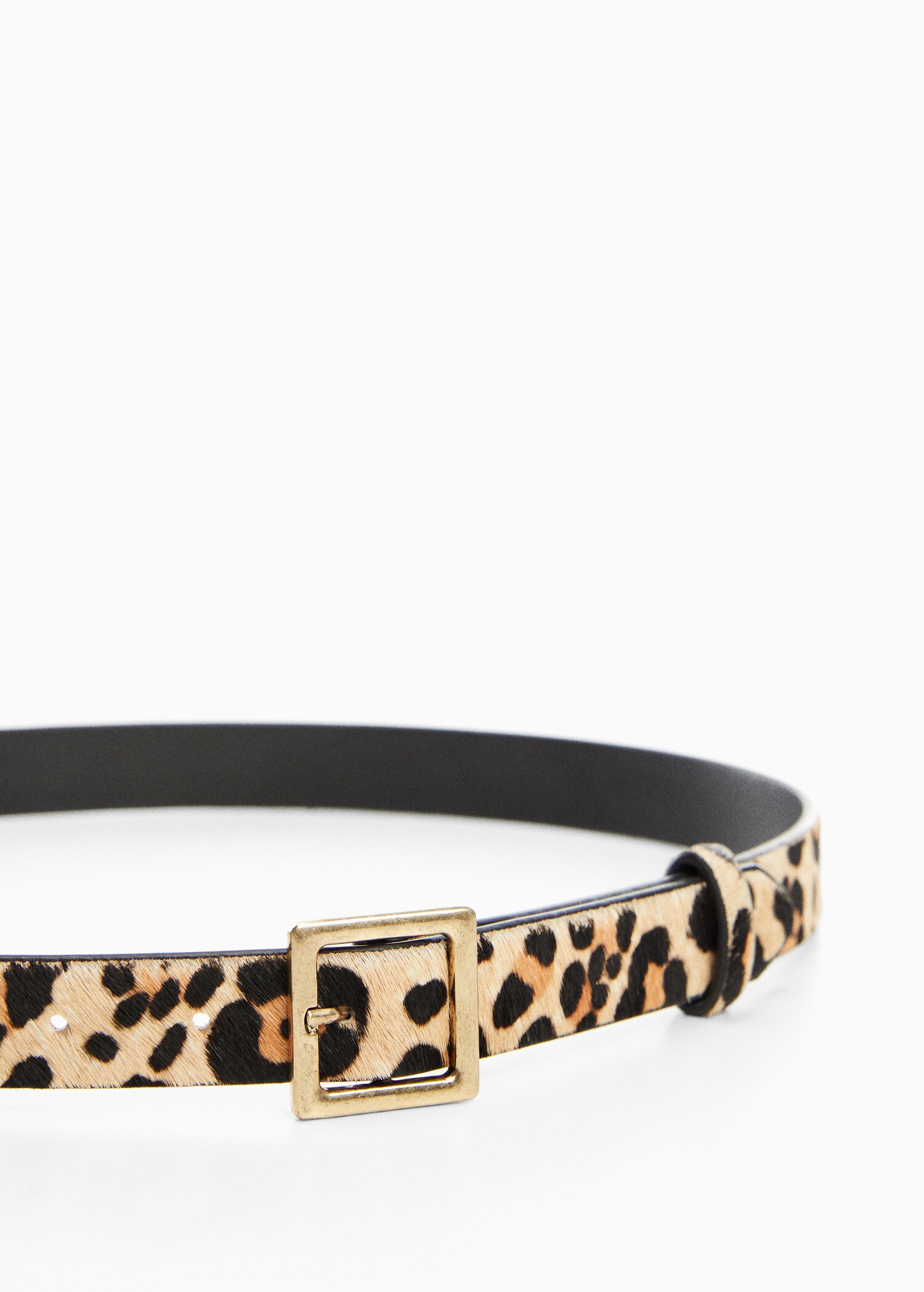 Leopard leather belt - Medium plane
