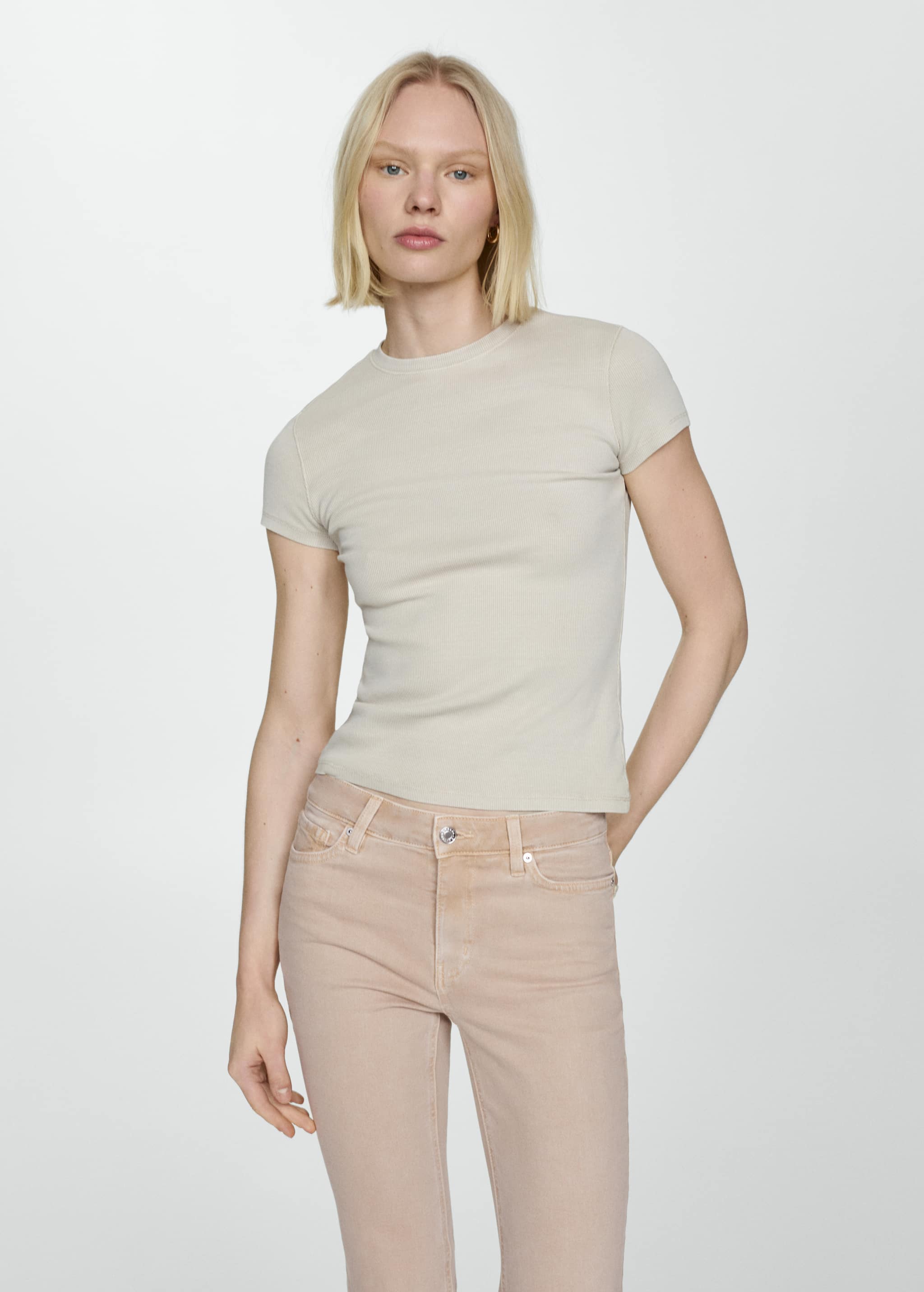 Crop flared jeans - Details of the article 2