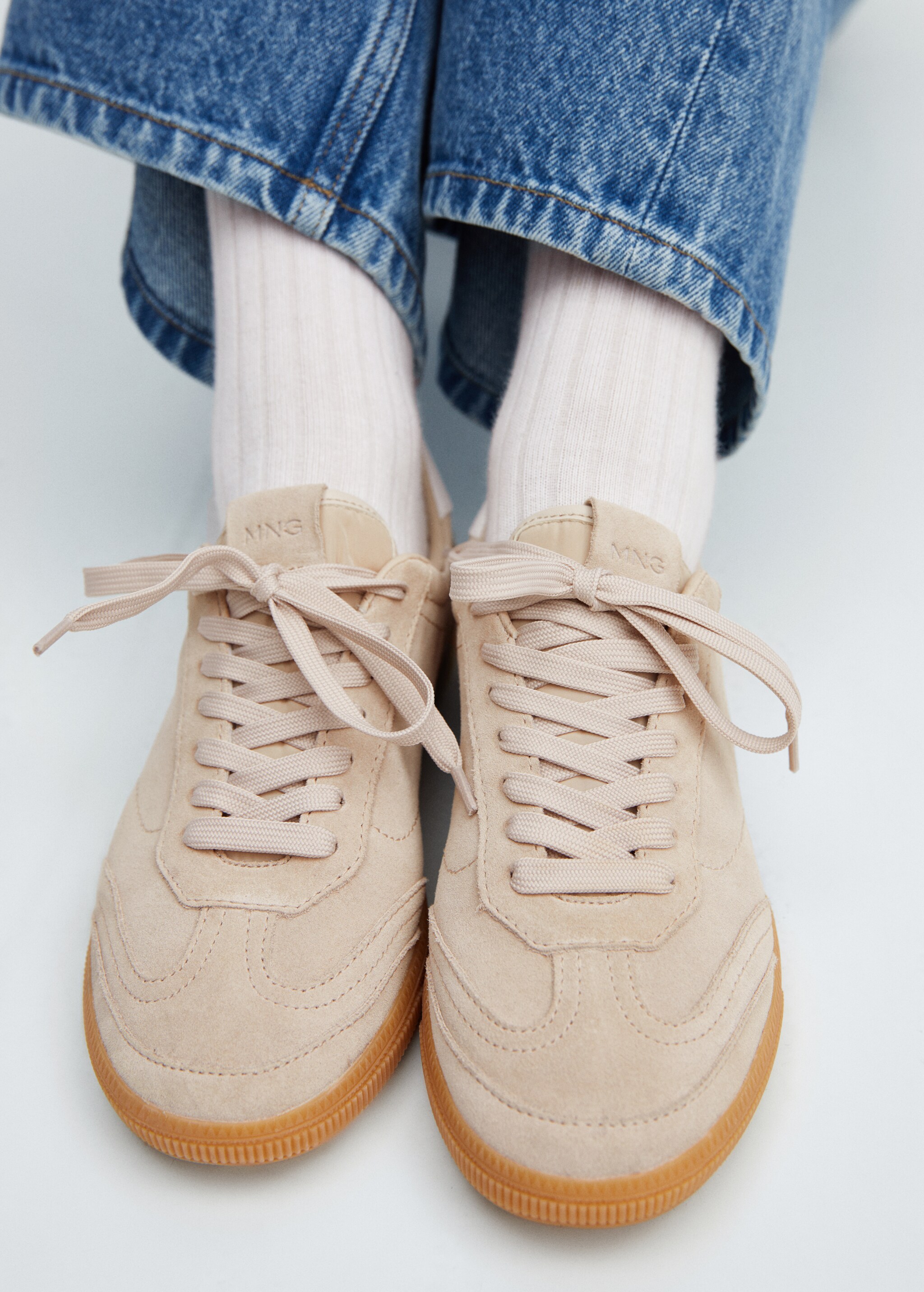 Кожаные кроссовки со шнуровкой - Деталь изделия 9