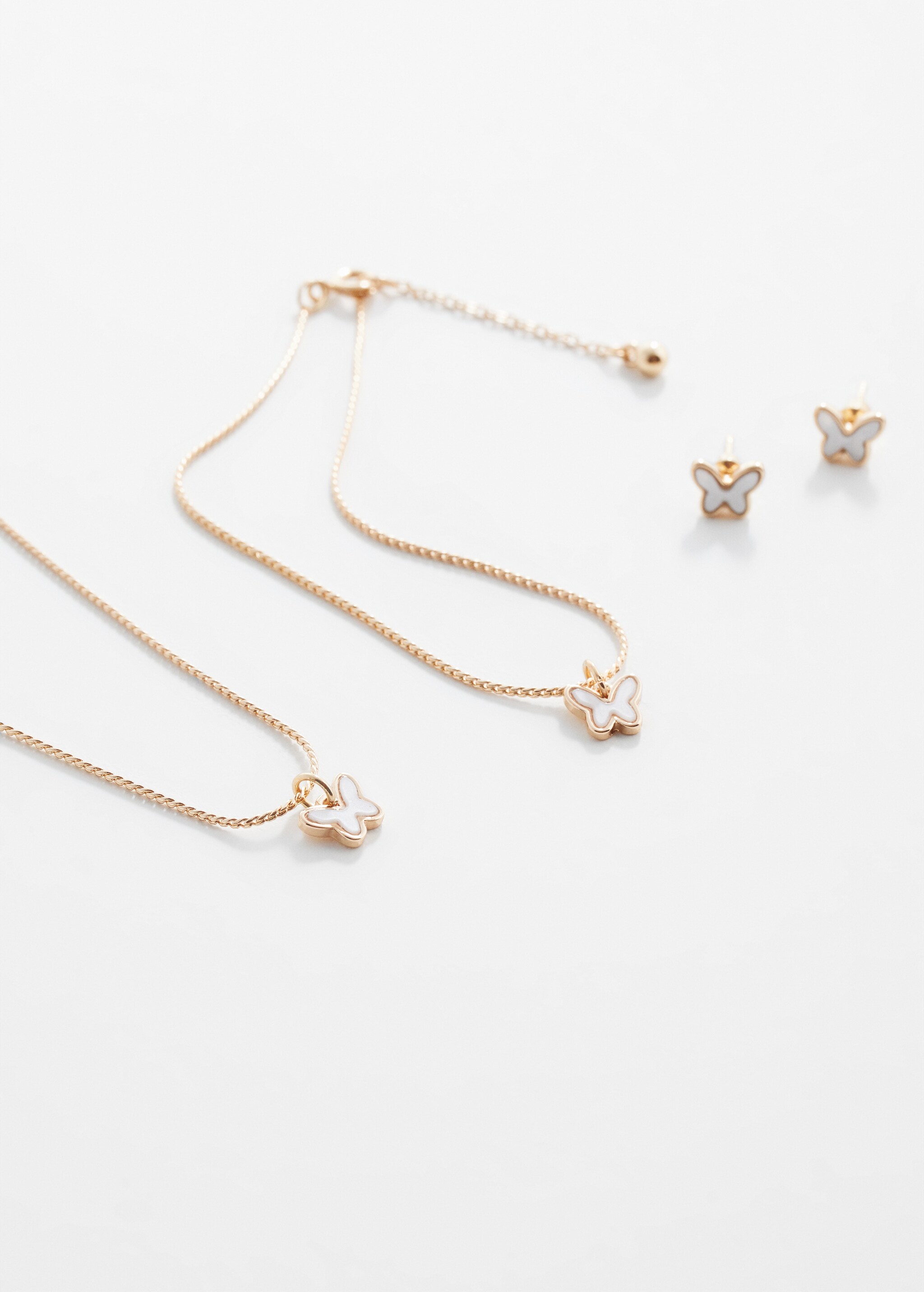 Set of necklace, bracelet and earrings - Medium plane