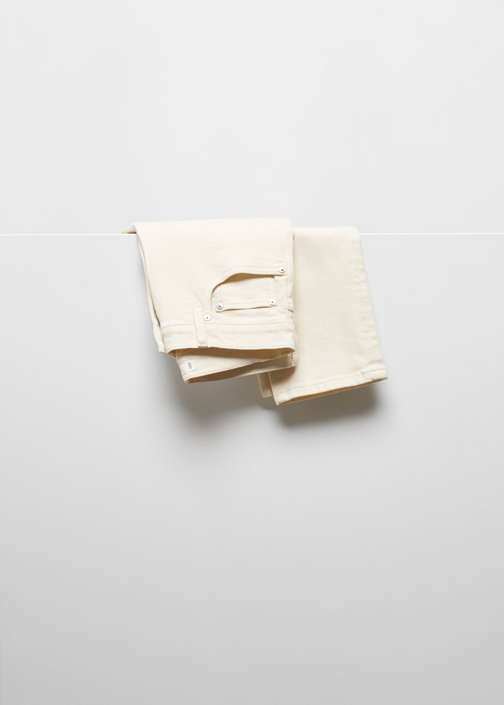 Claudia slim-fit cropped jeans - Details of the article 8, Ecru. Ref: 67040326-00.