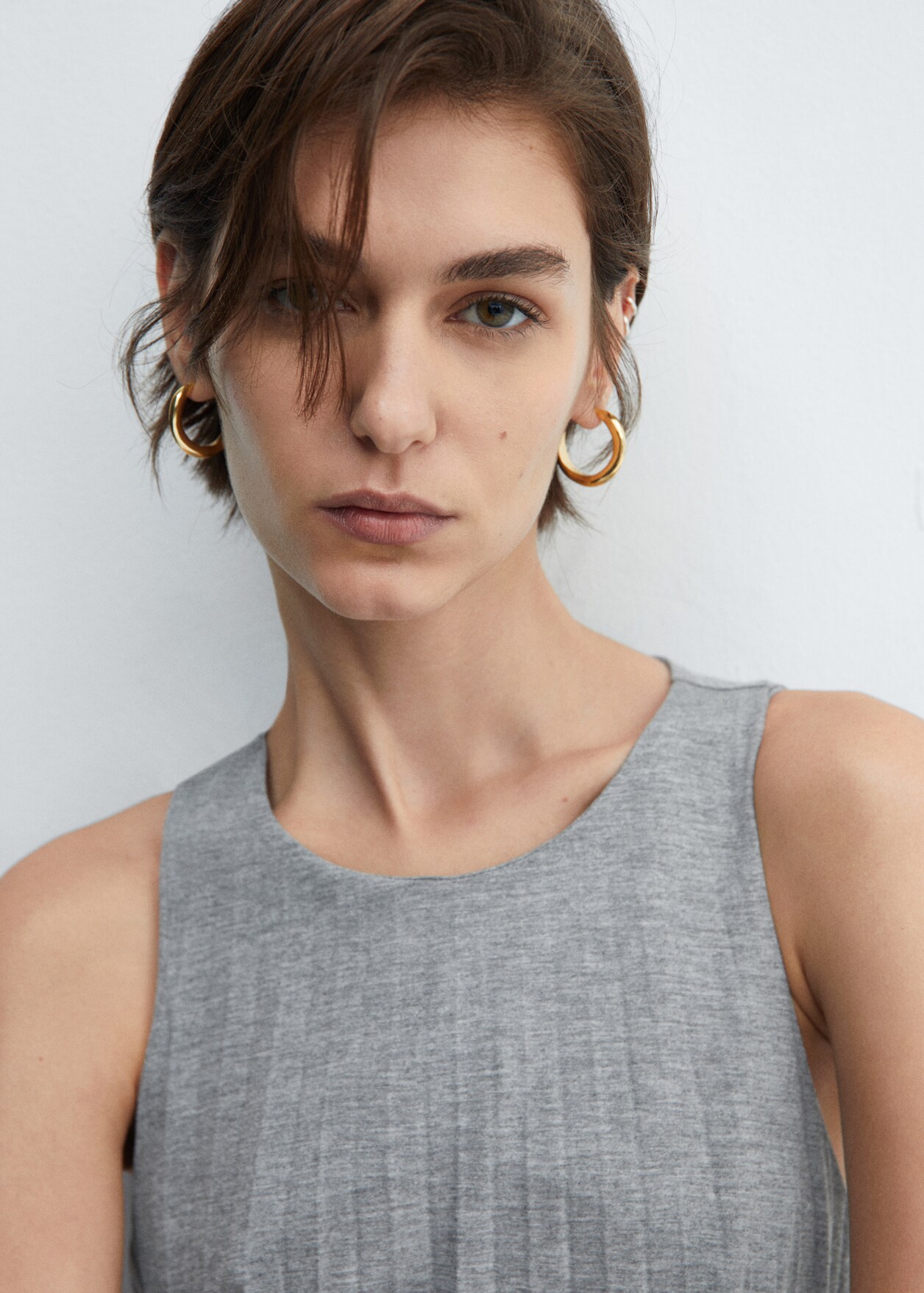 Pleated short dress Woman MANGO USA