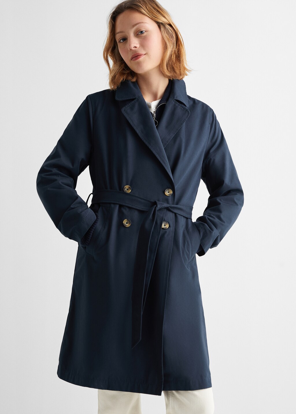 Doublebutton trench coat Teen MANGO Singapore