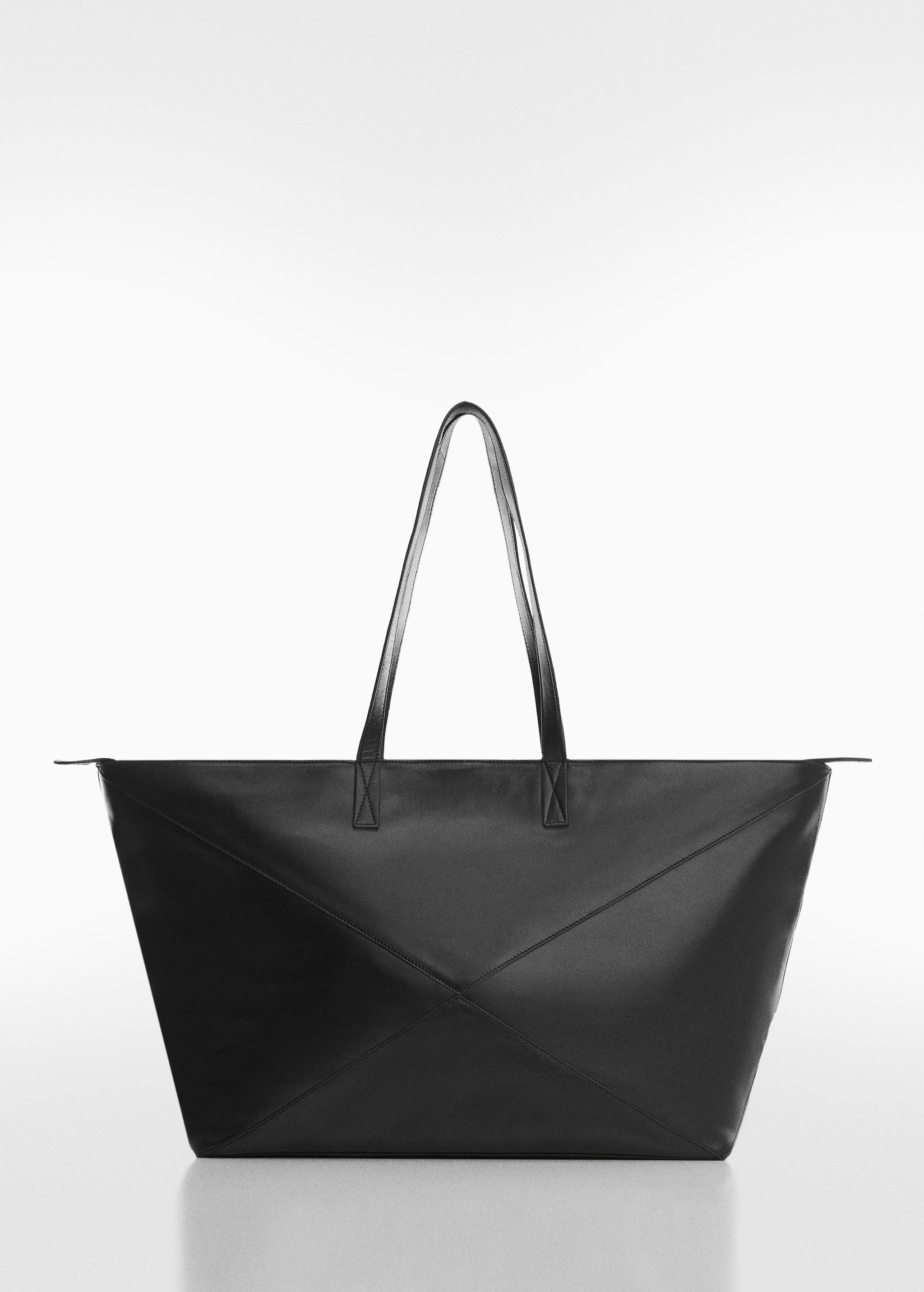 Shopper Bag Bolso Shopper Negro Mango Bolso Tote Negro Clásico De