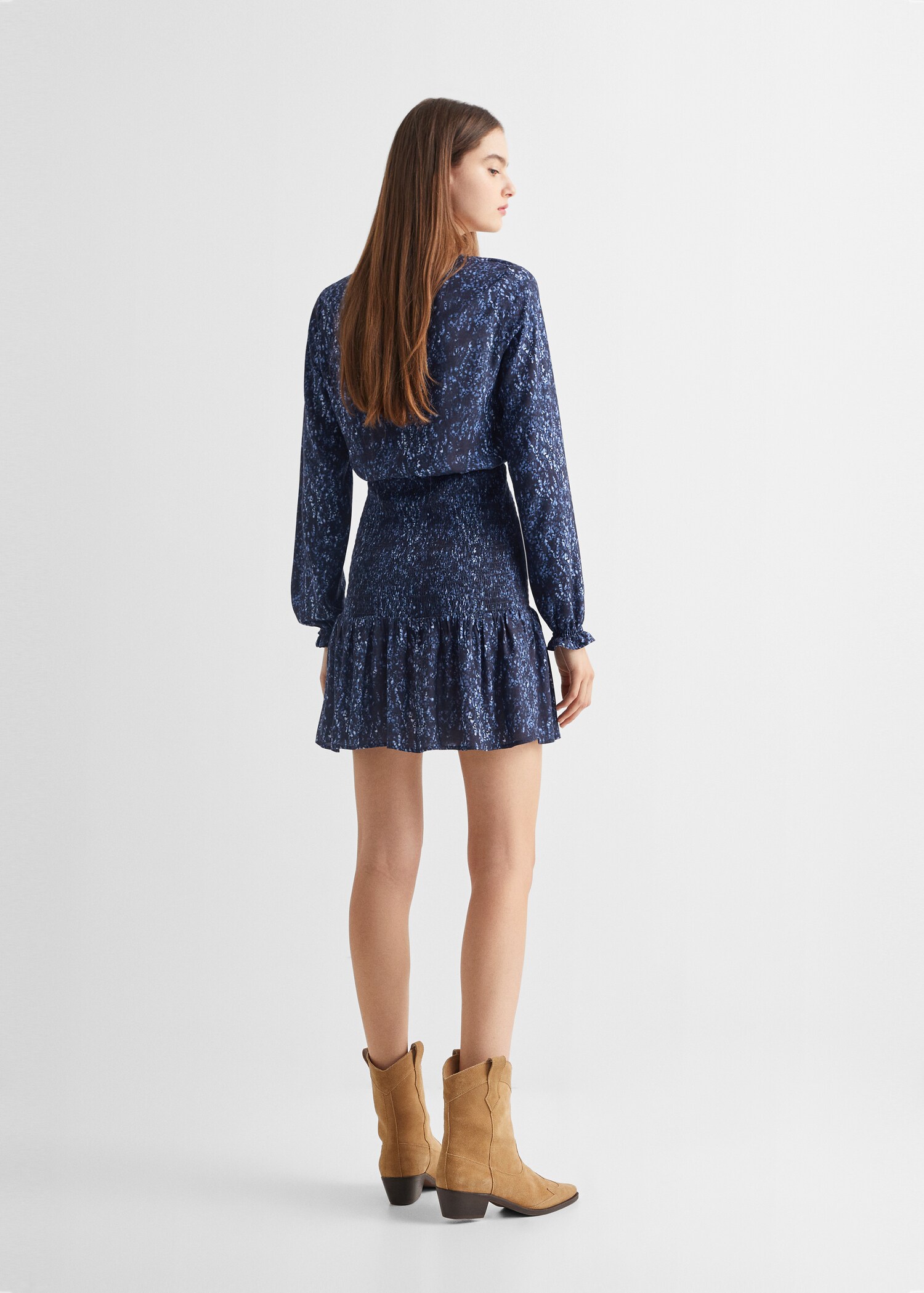 Printed ruched dress - Reverse of the article