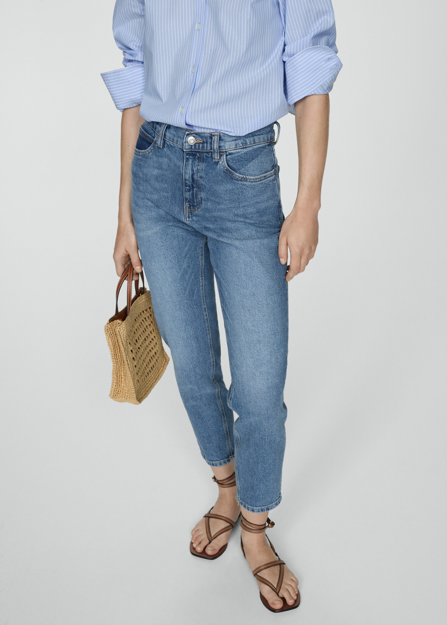 Jeans Newmom confort tiro alto - Plano medio