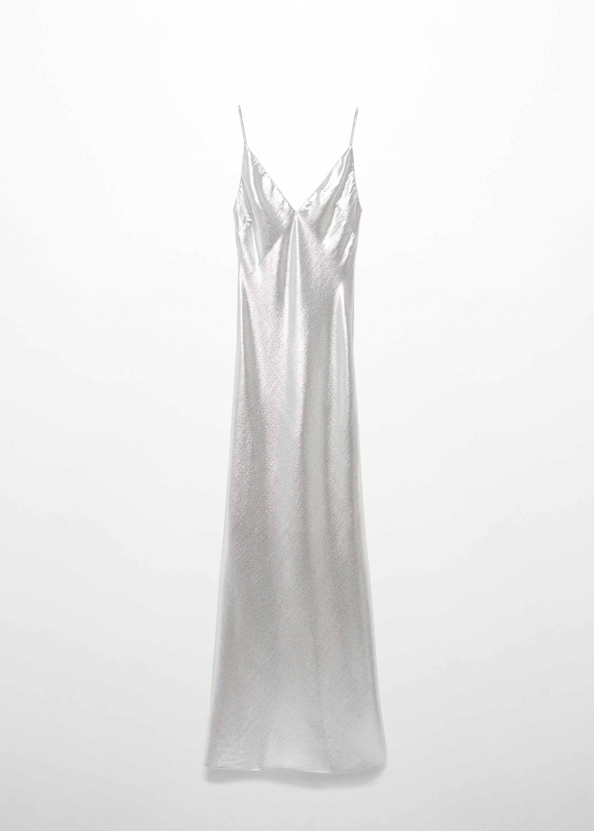 Длинное платье с металлизированными деталями - Изделие без модели