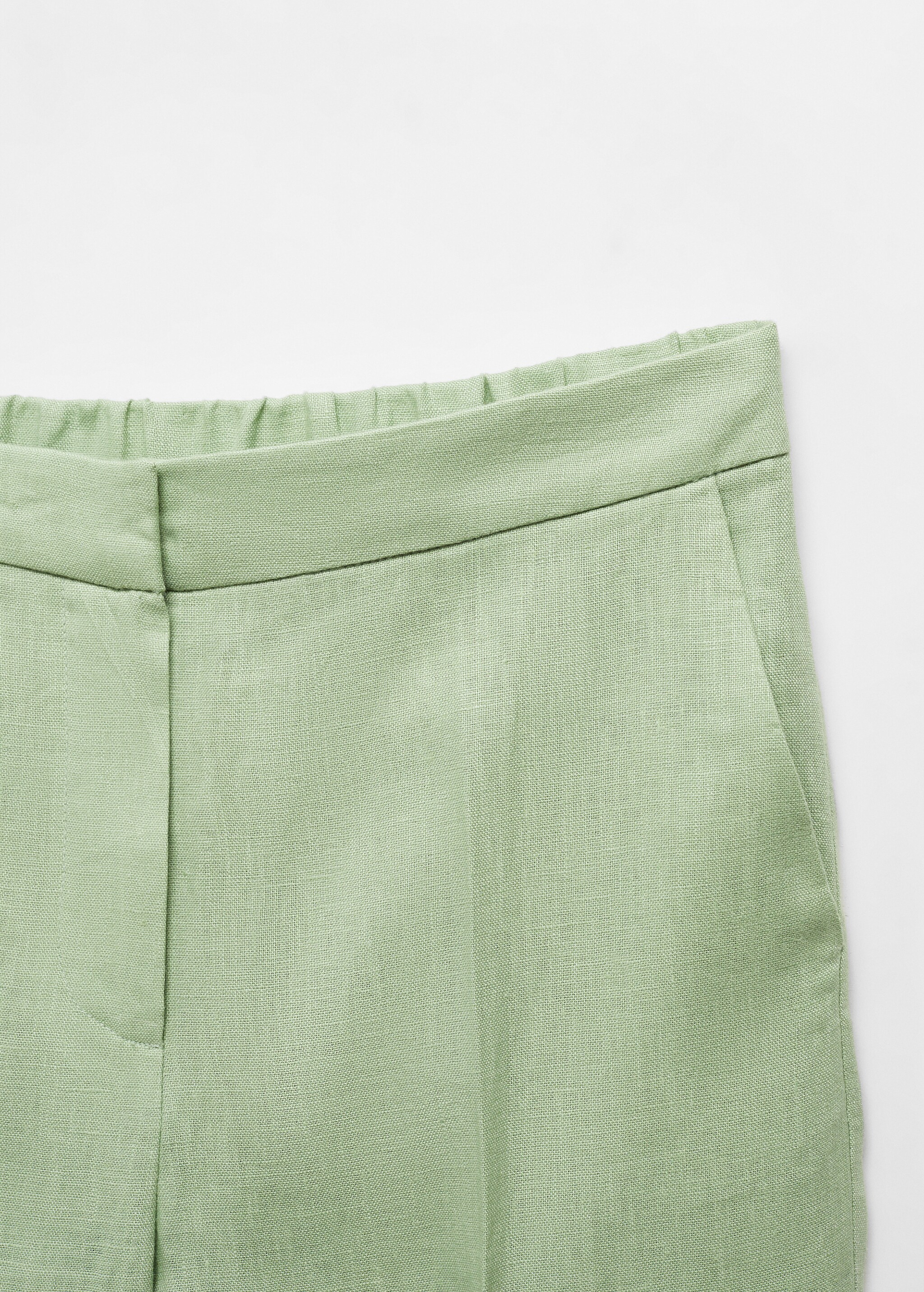 100% linen straight trousers - Details of the article 8