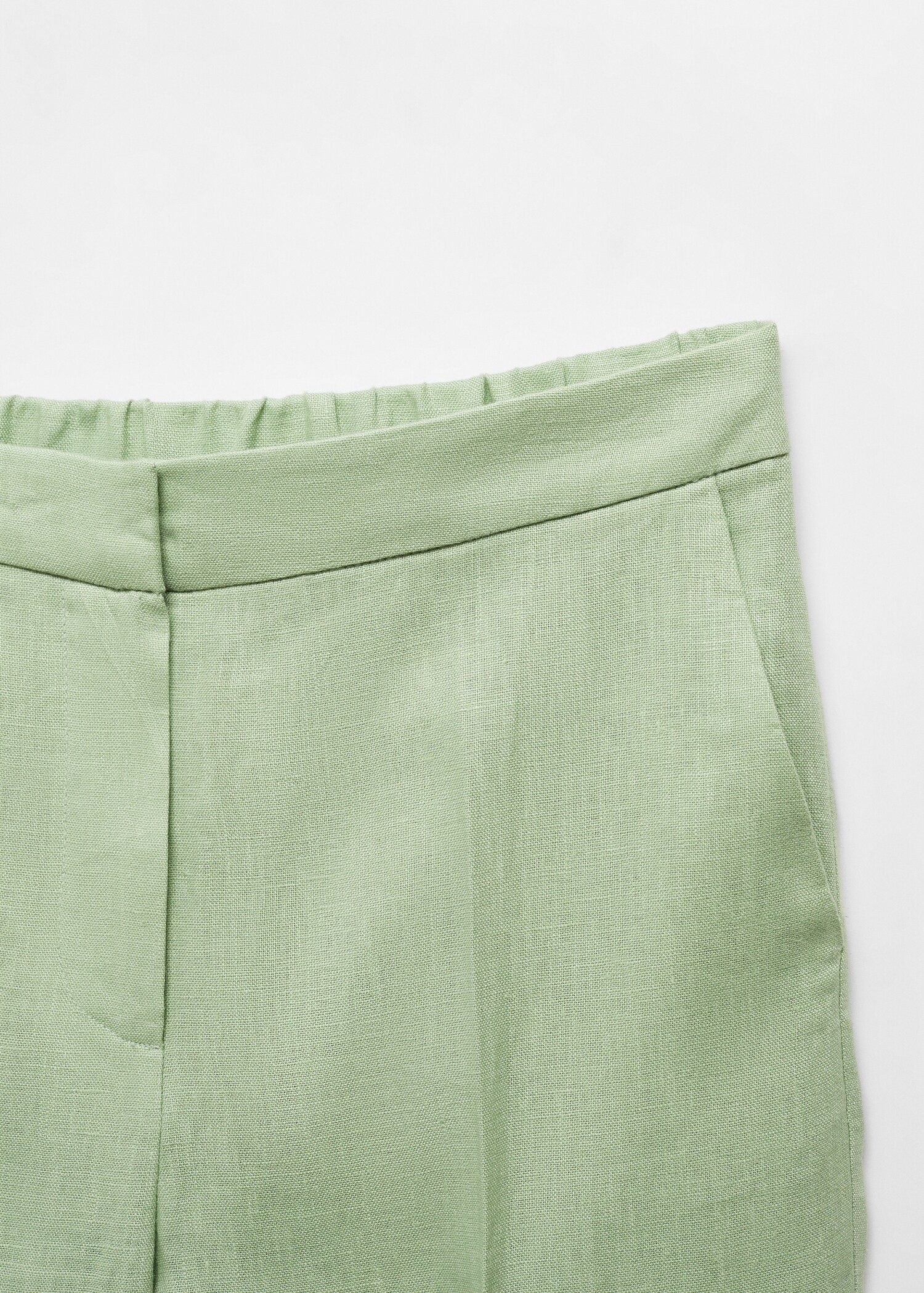 100% linen straight pants - Details of the article 8