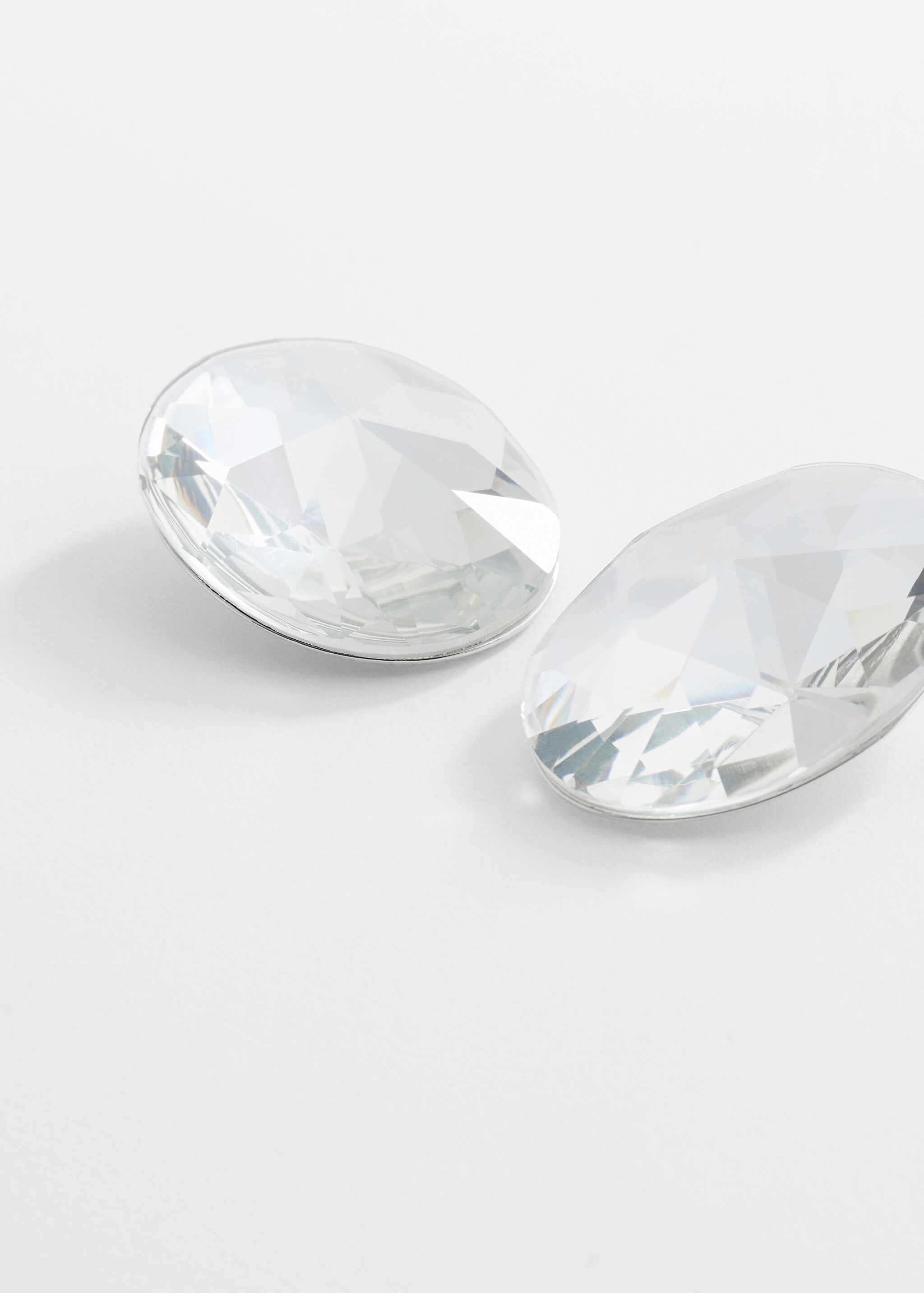 Maxi faceted crystal earrings - Medium plane