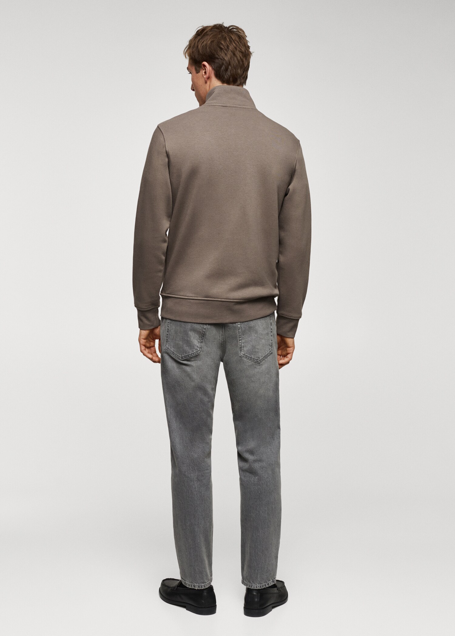 Zipper cotton sweater - Reverse of the article