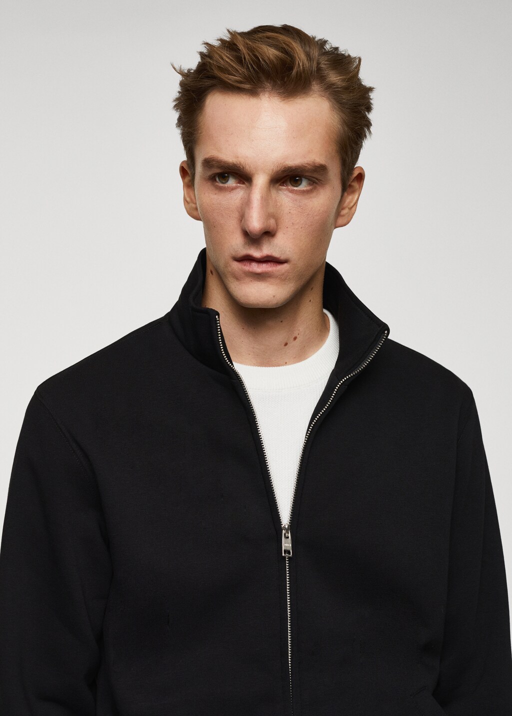 Zipper cotton sweater - Men | MANGO Niger Zipper cotton sweater - Men | MANGO Niger